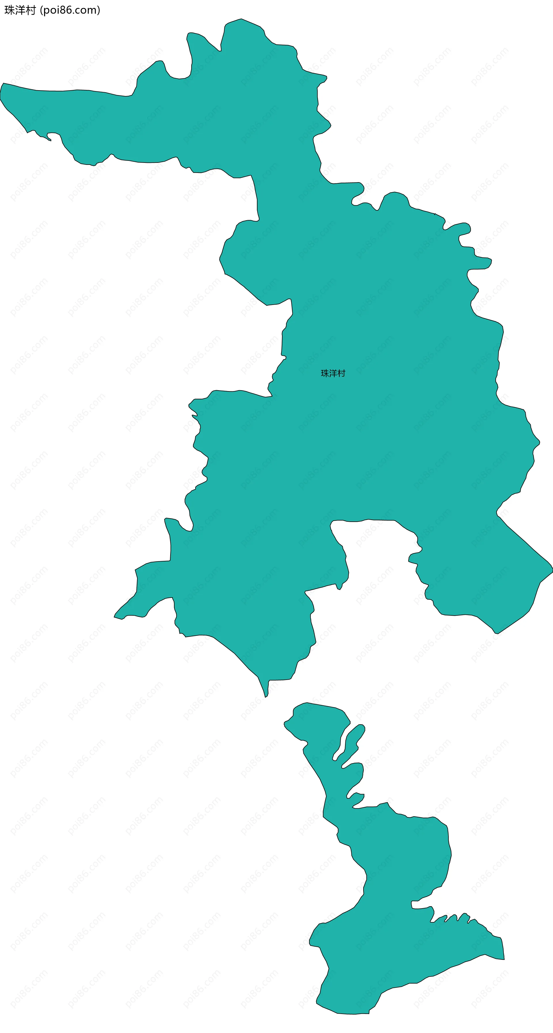 珠洋村边界地图