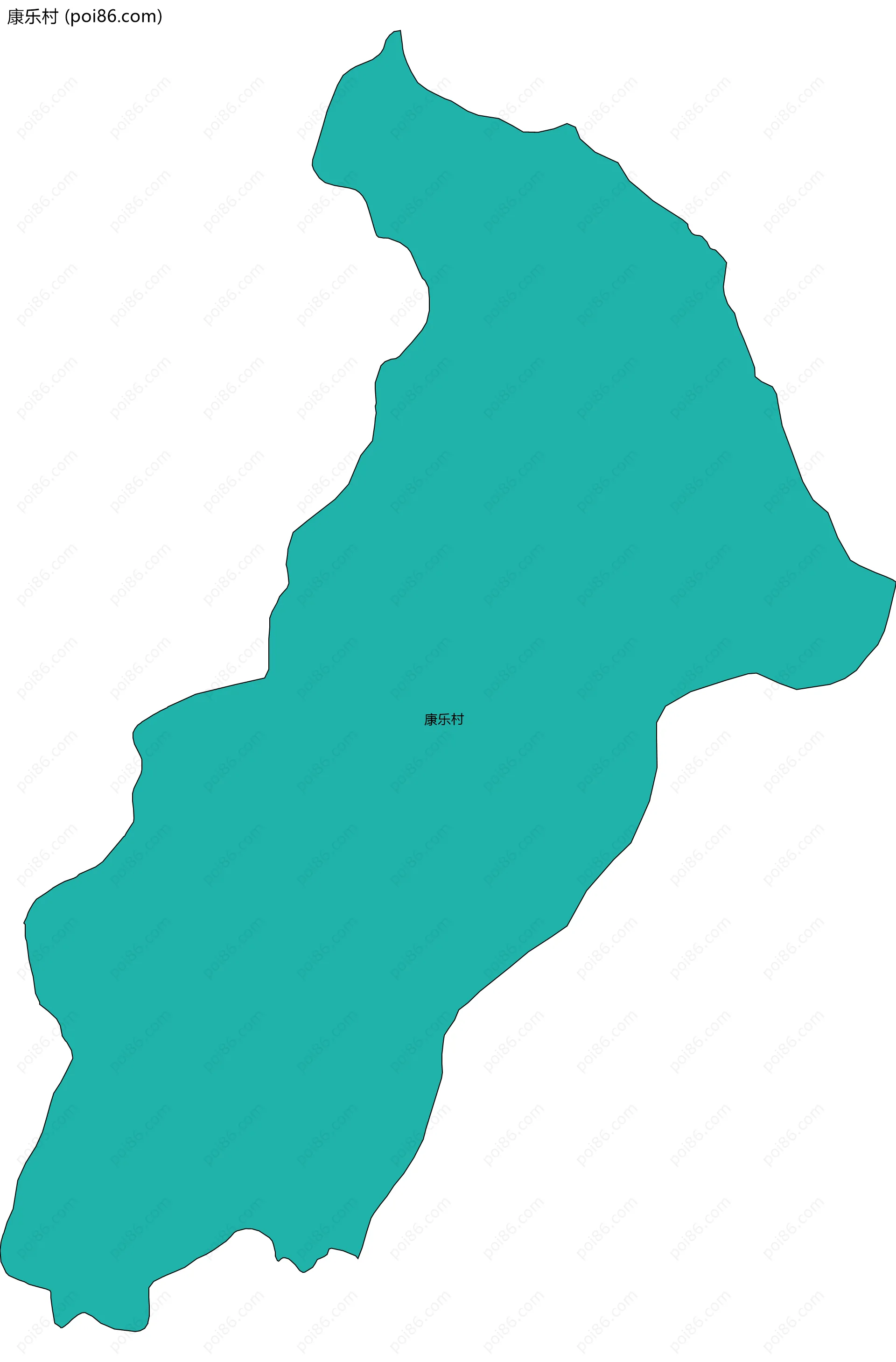 康乐村边界地图