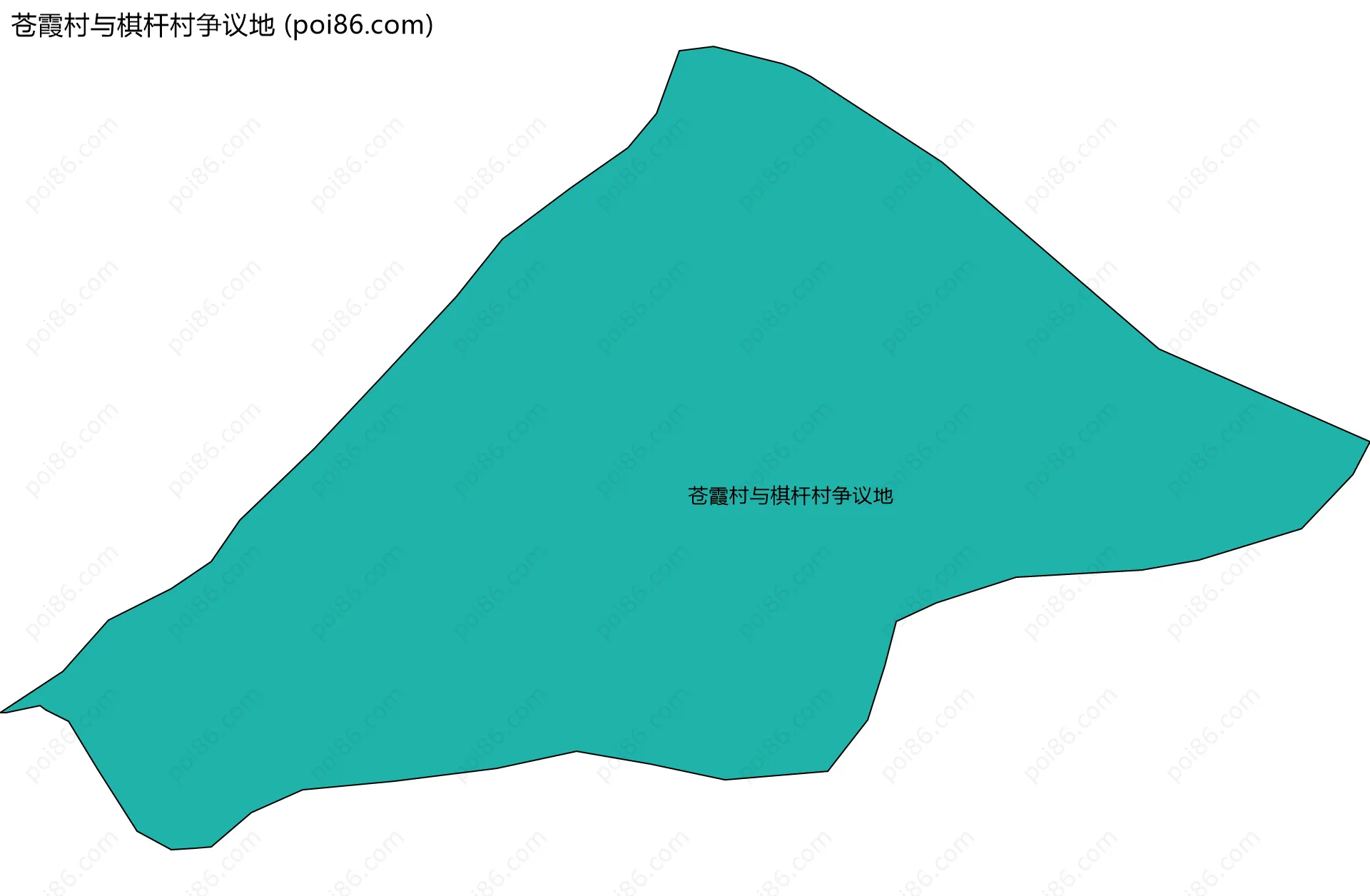 苍霞村与棋杆村争议地边界地图