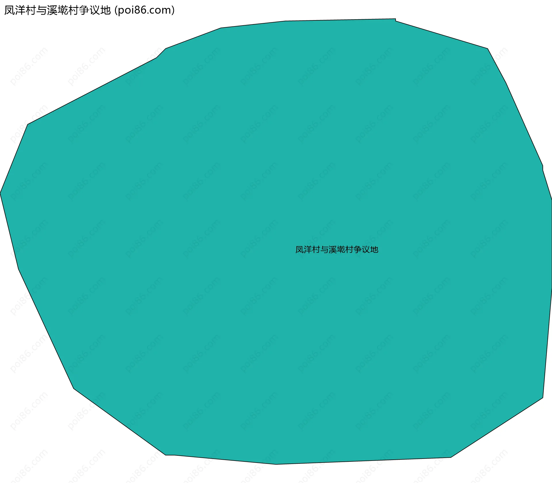 凤洋村与溪墘村争议地边界地图