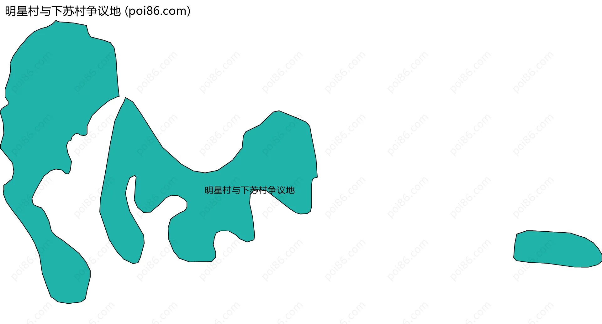明星村与下苏村争议地边界地图