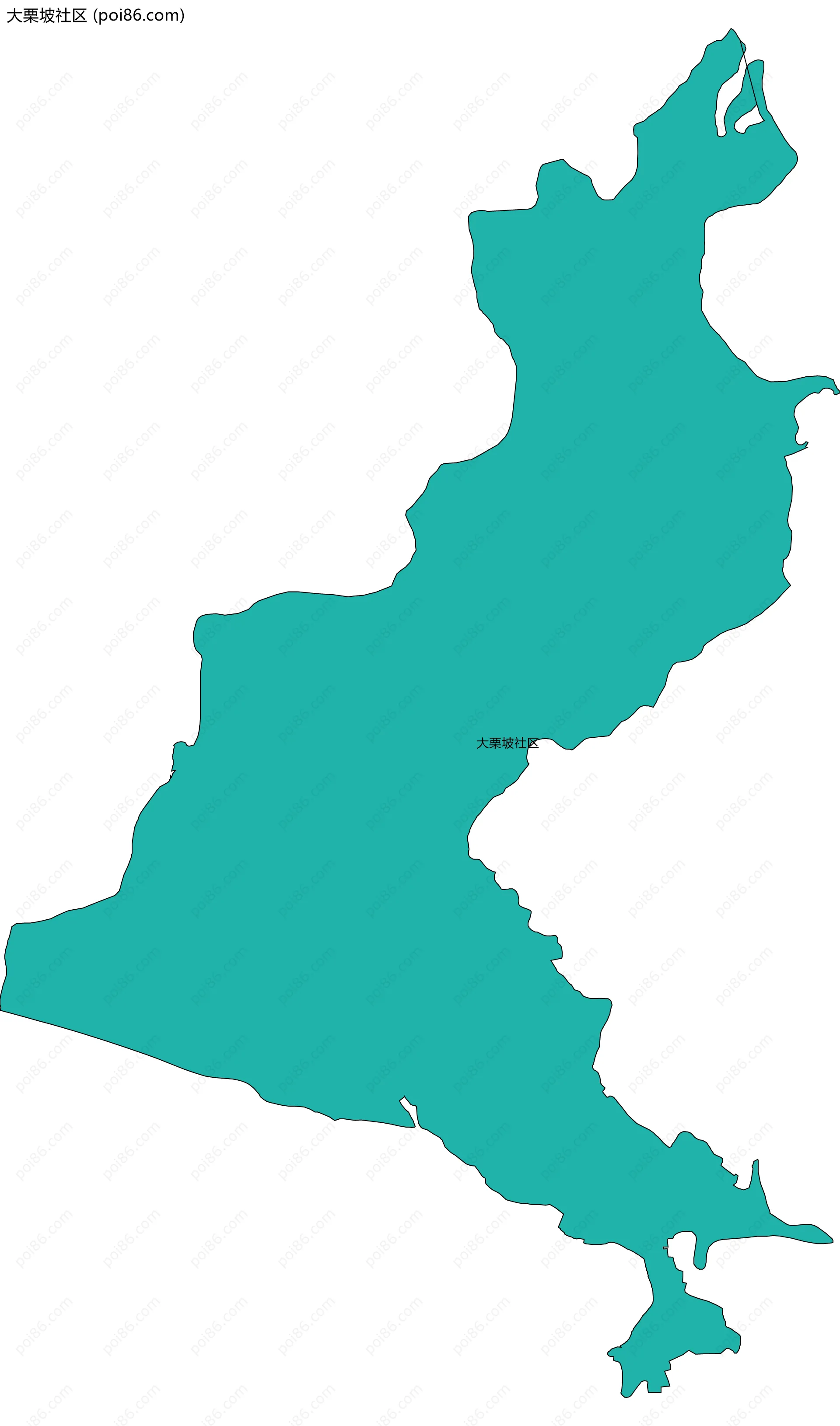 大栗坡社区边界地图