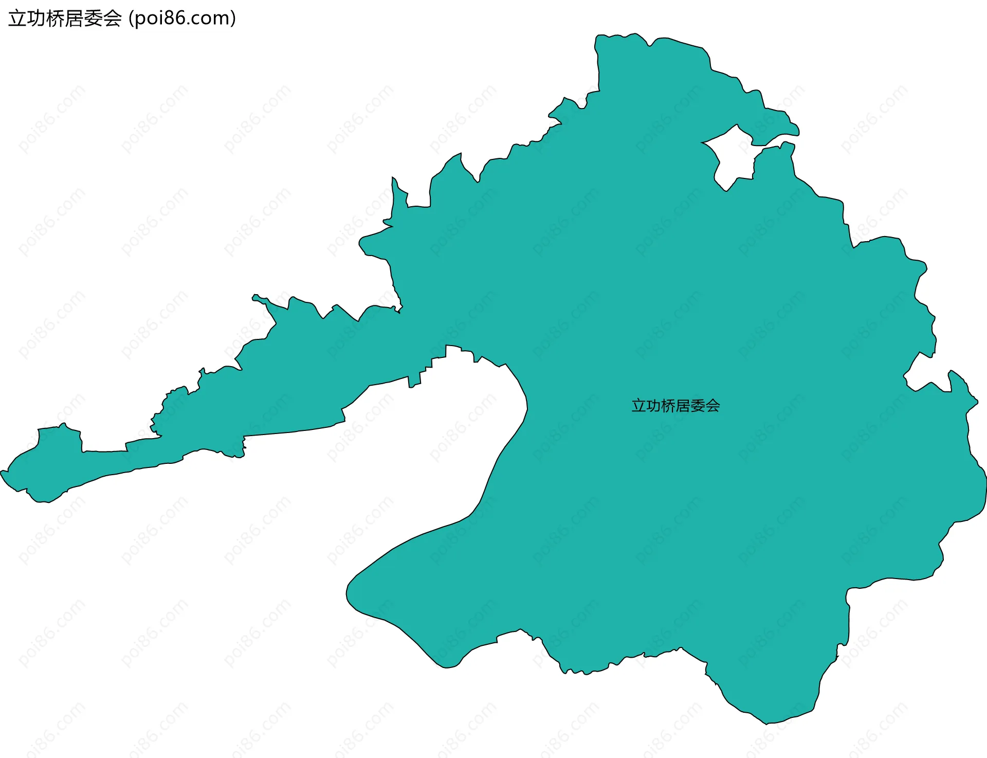 立功桥居委会边界地图