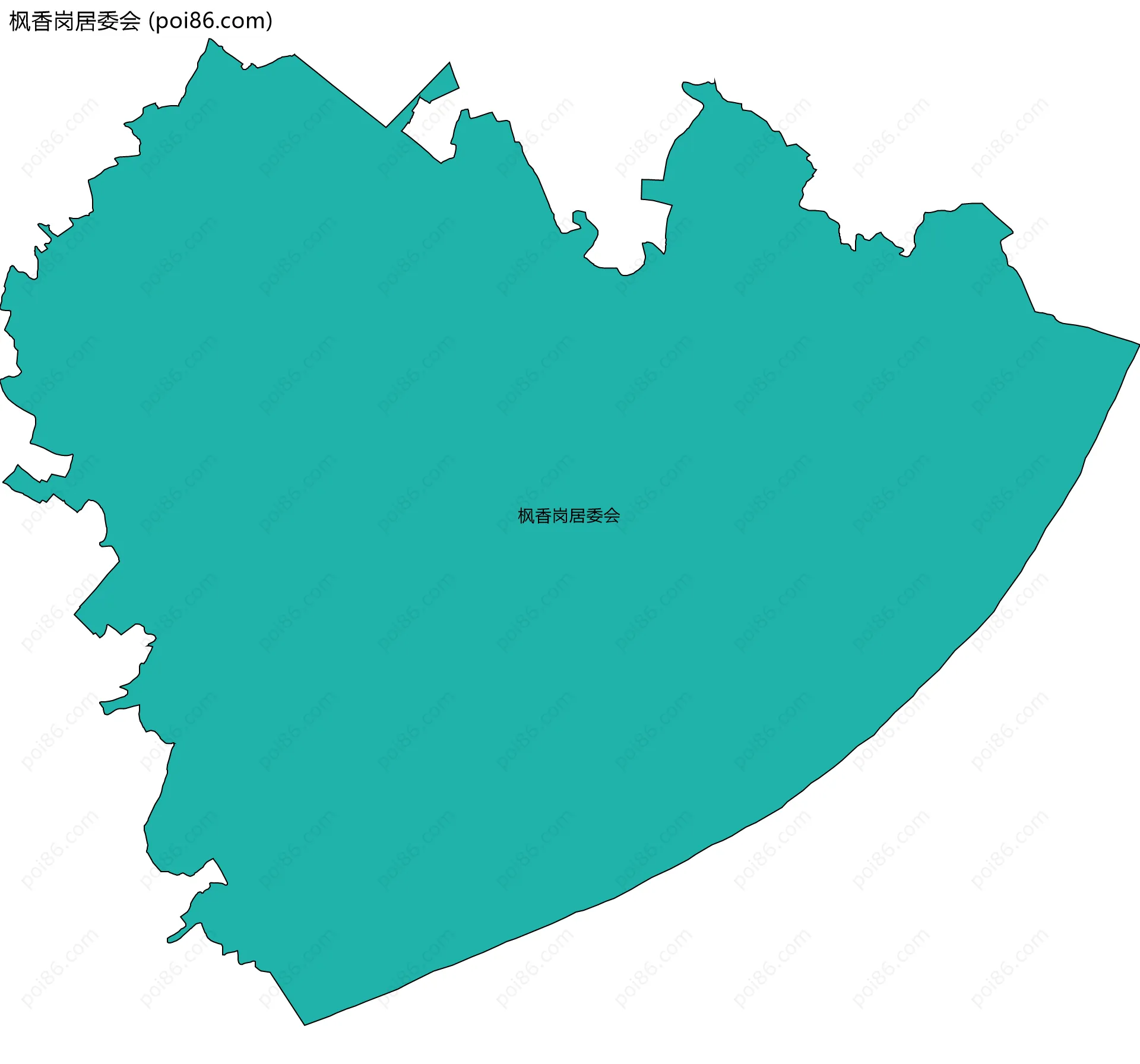 枫香岗居委会边界地图