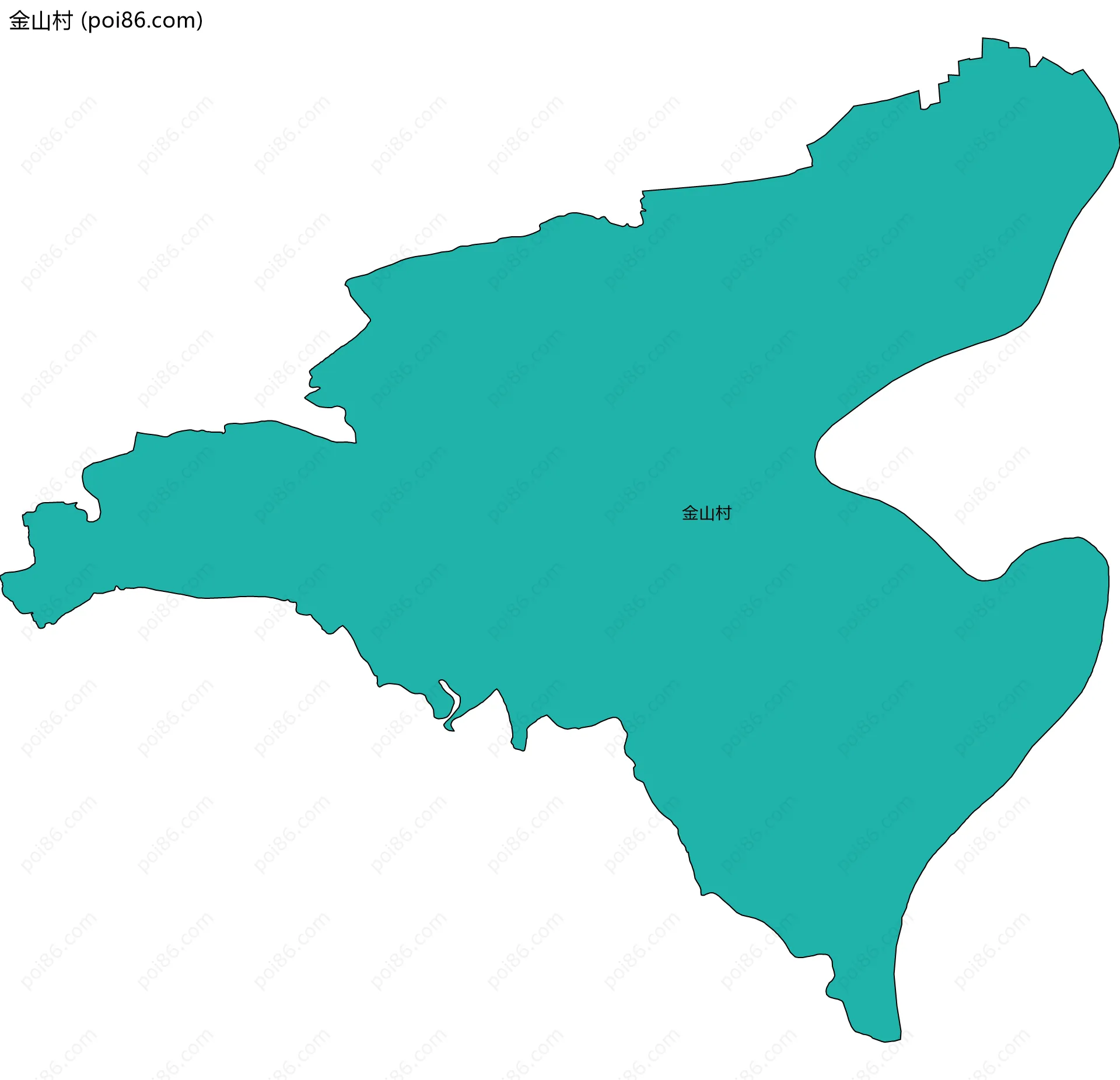 金山村边界地图