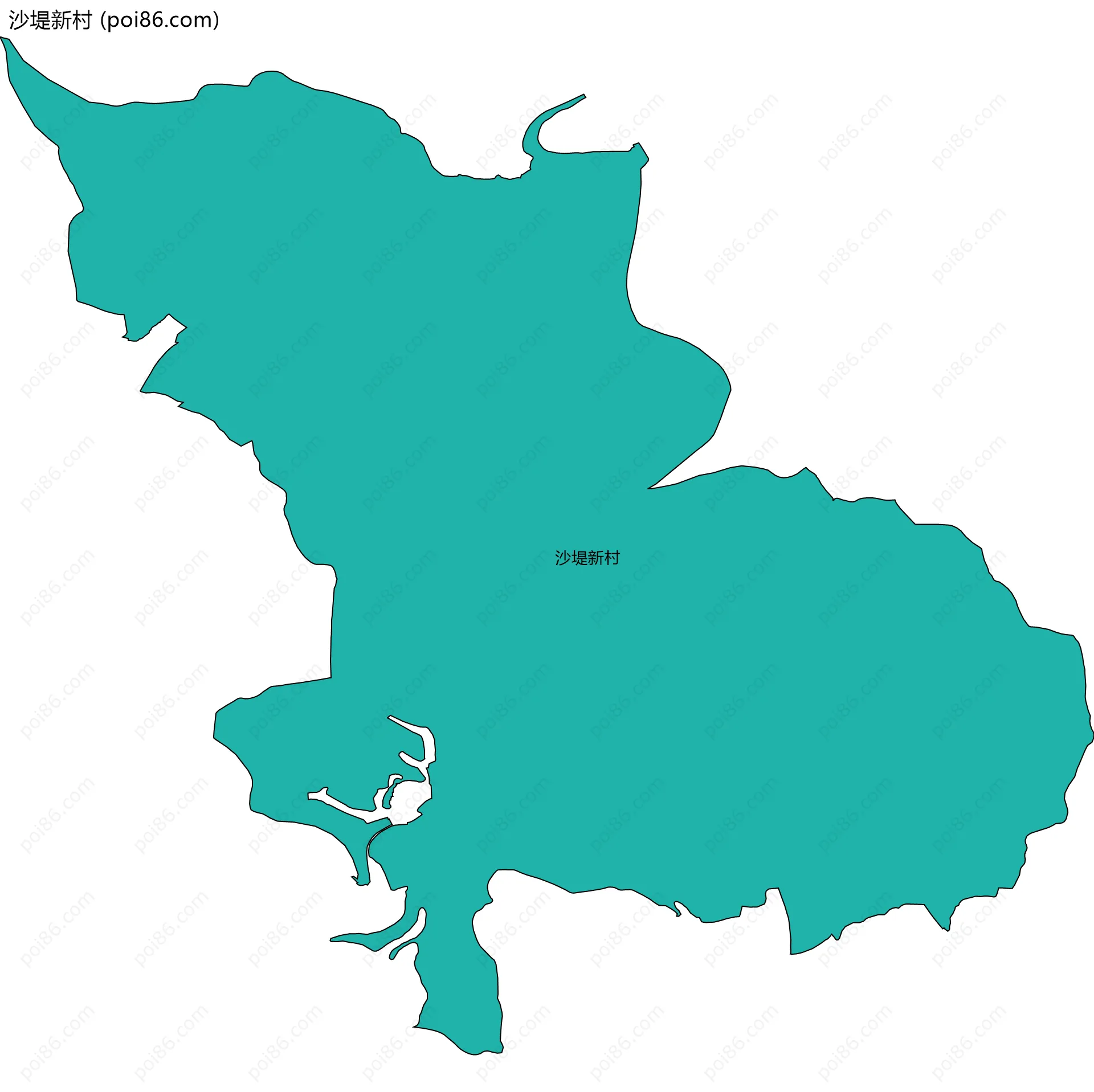 沙堤新村边界地图