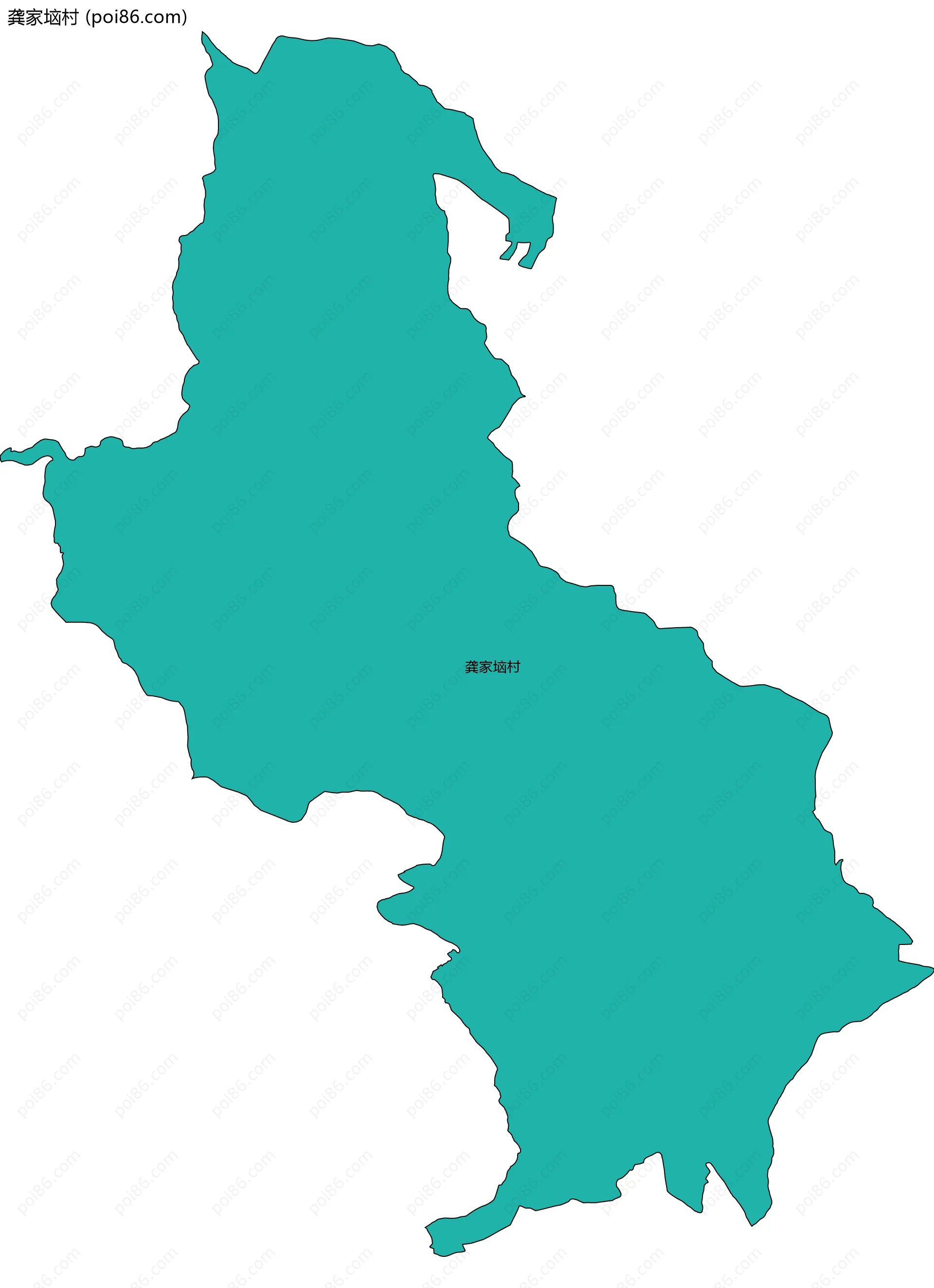 龚家垴村边界地图