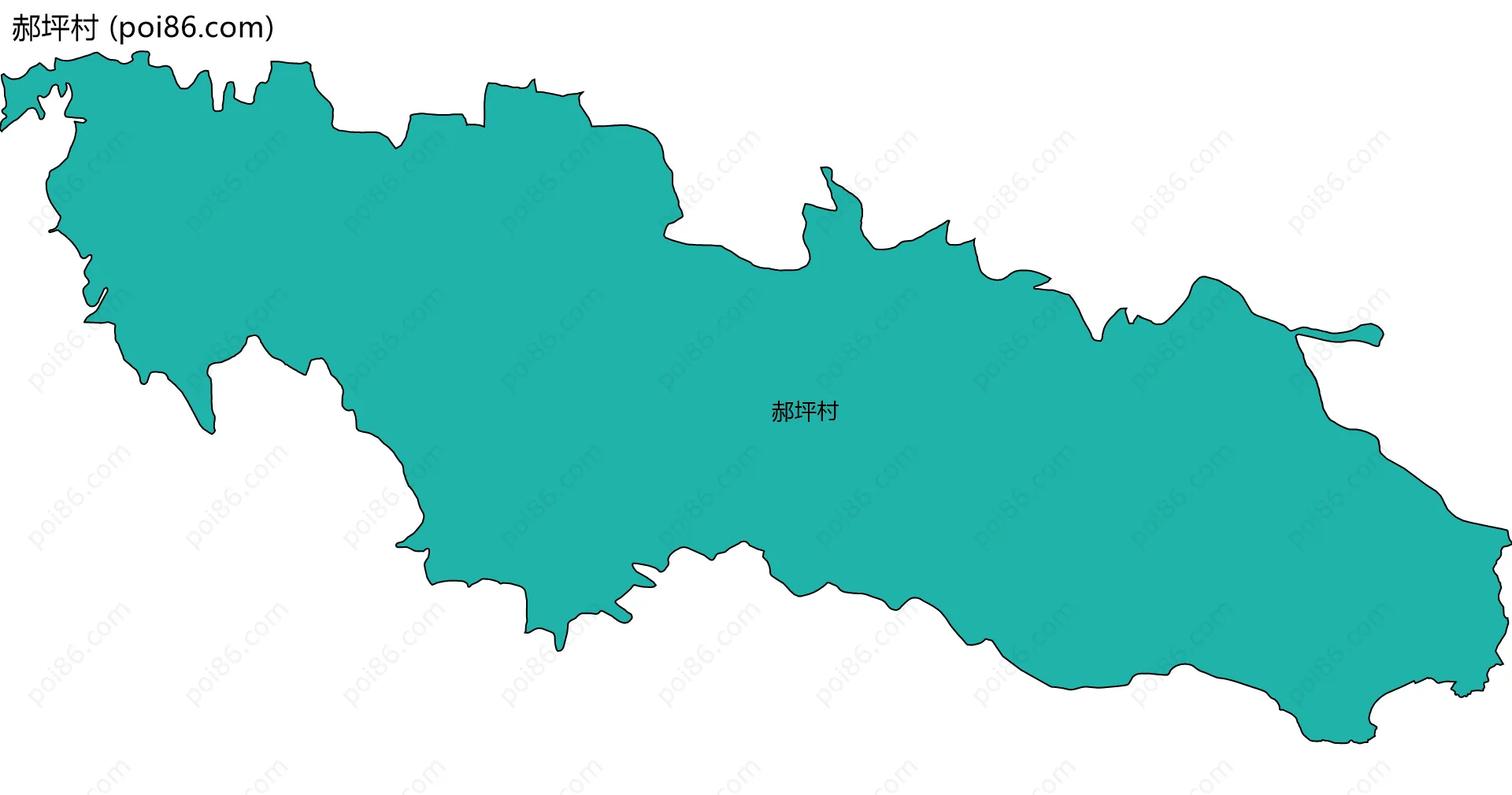 郝坪村边界地图