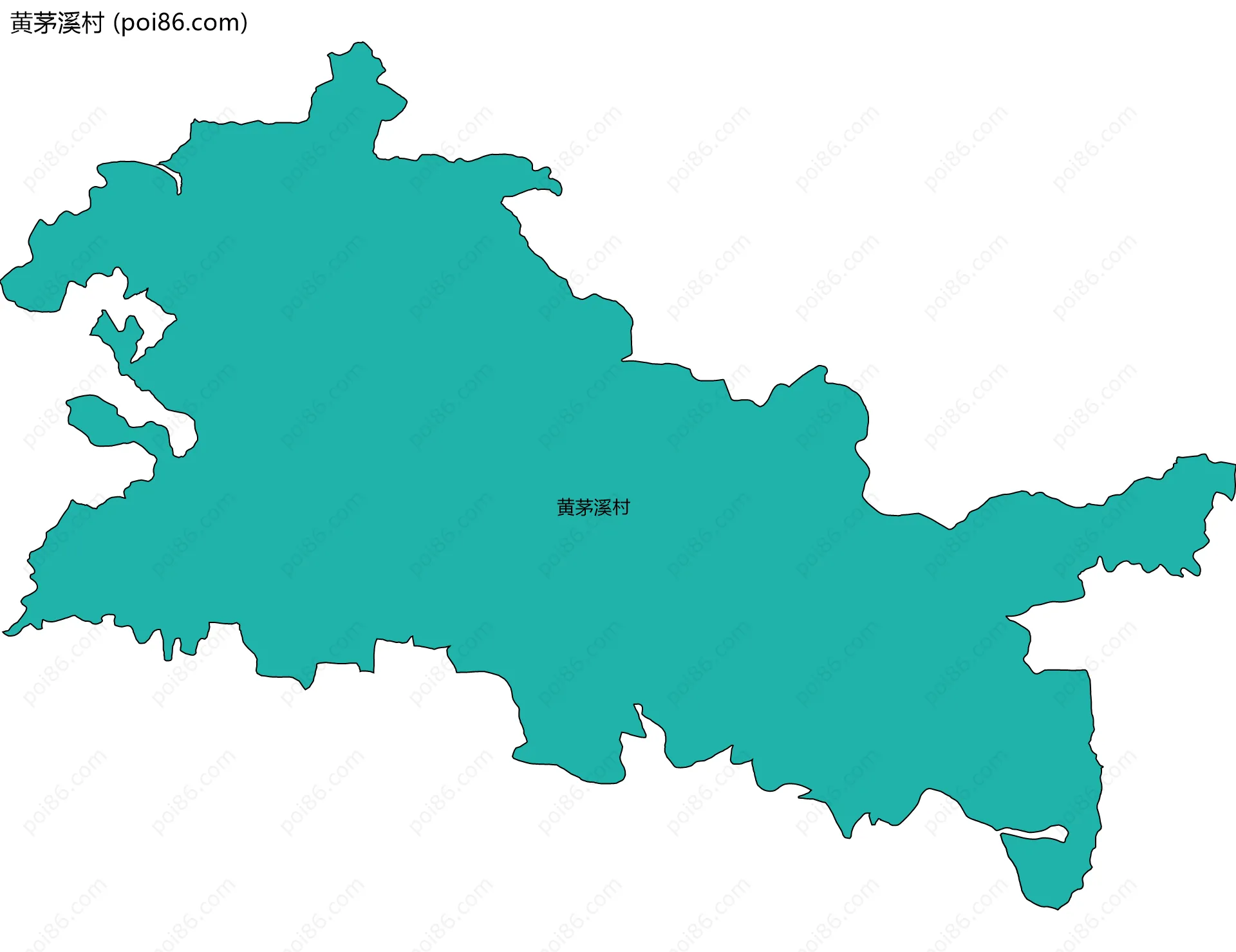 黄茅溪村边界地图