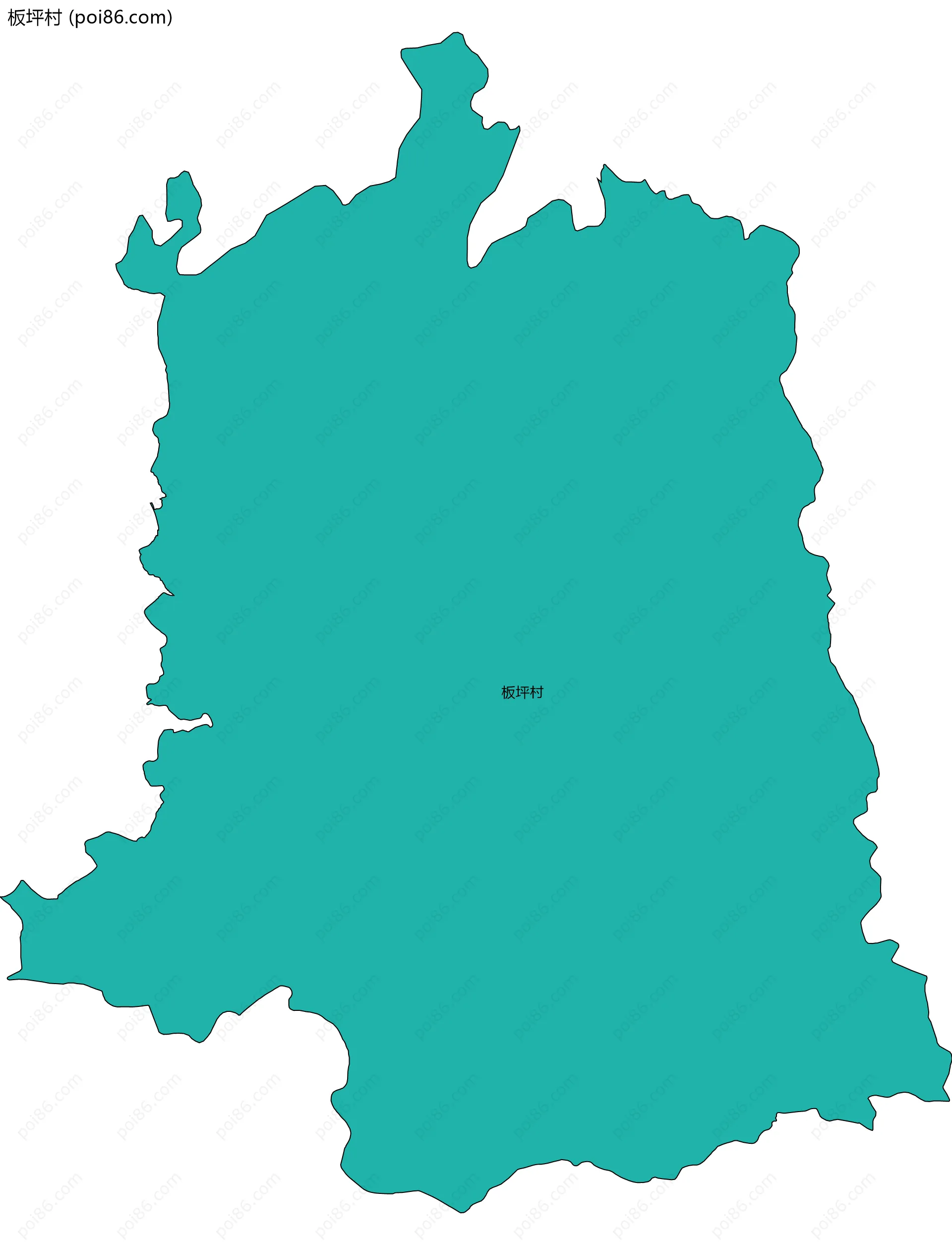 板坪村边界地图