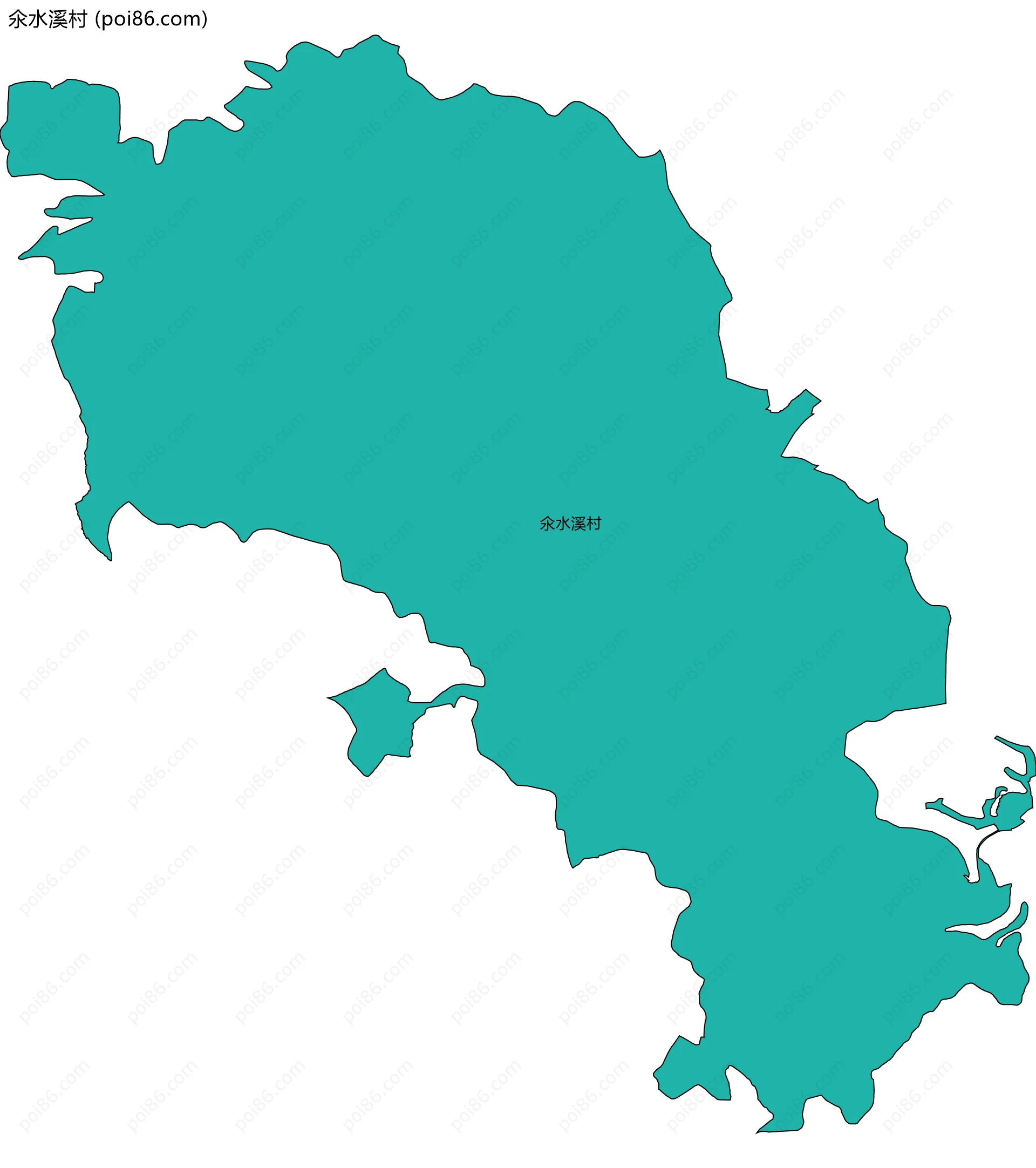 氽水溪村边界地图