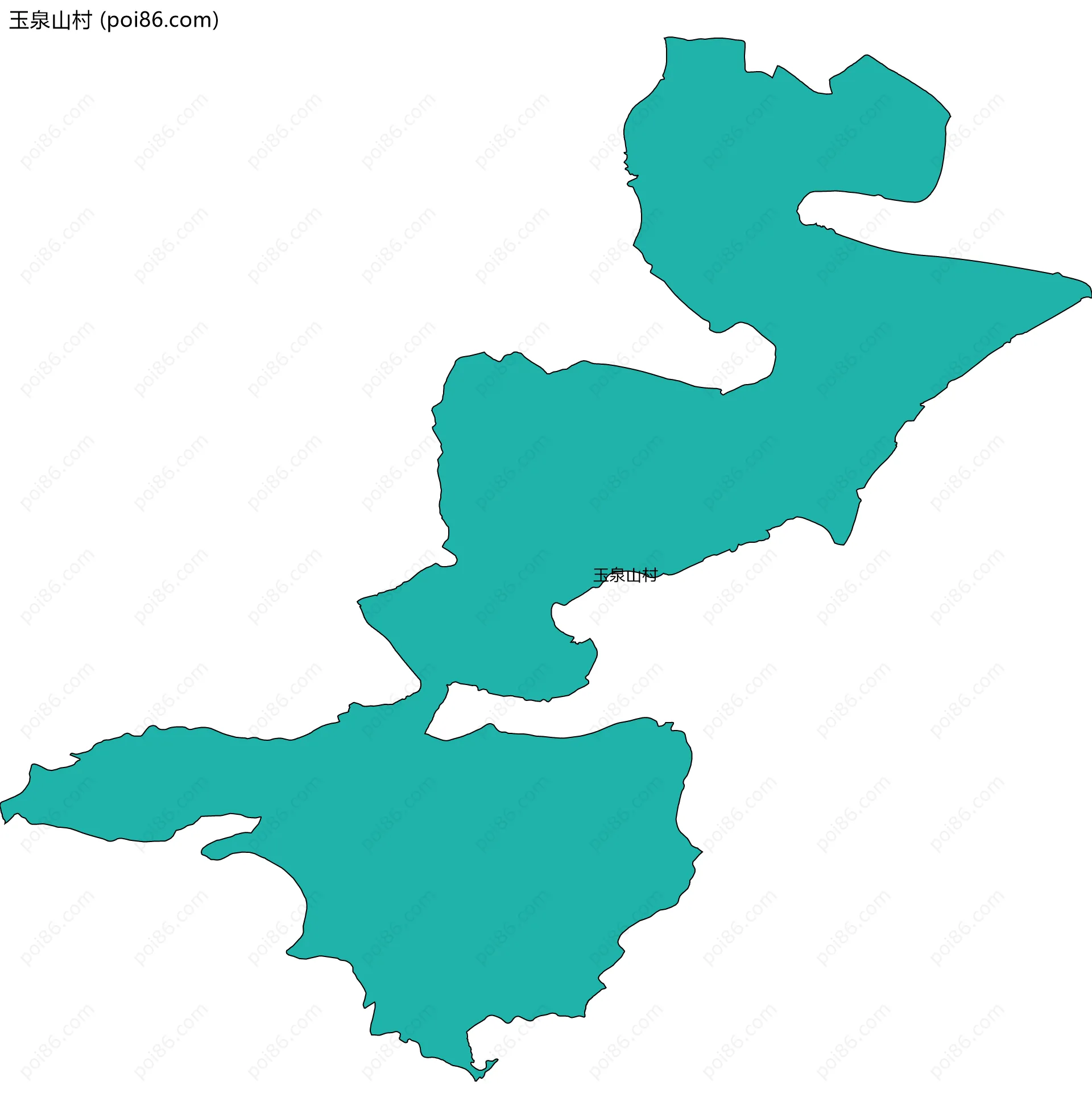 玉泉山村边界地图