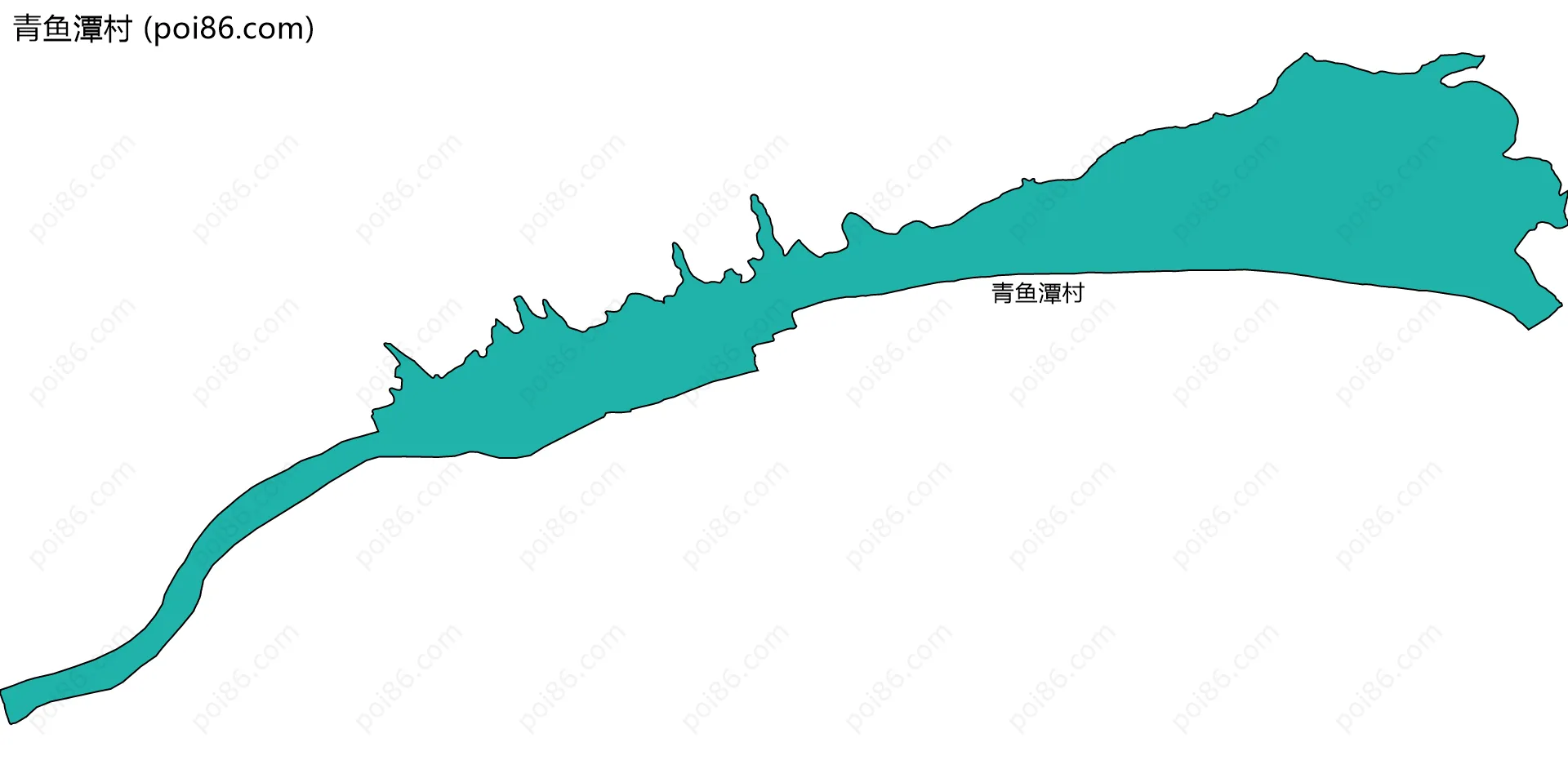 青鱼潭村边界地图