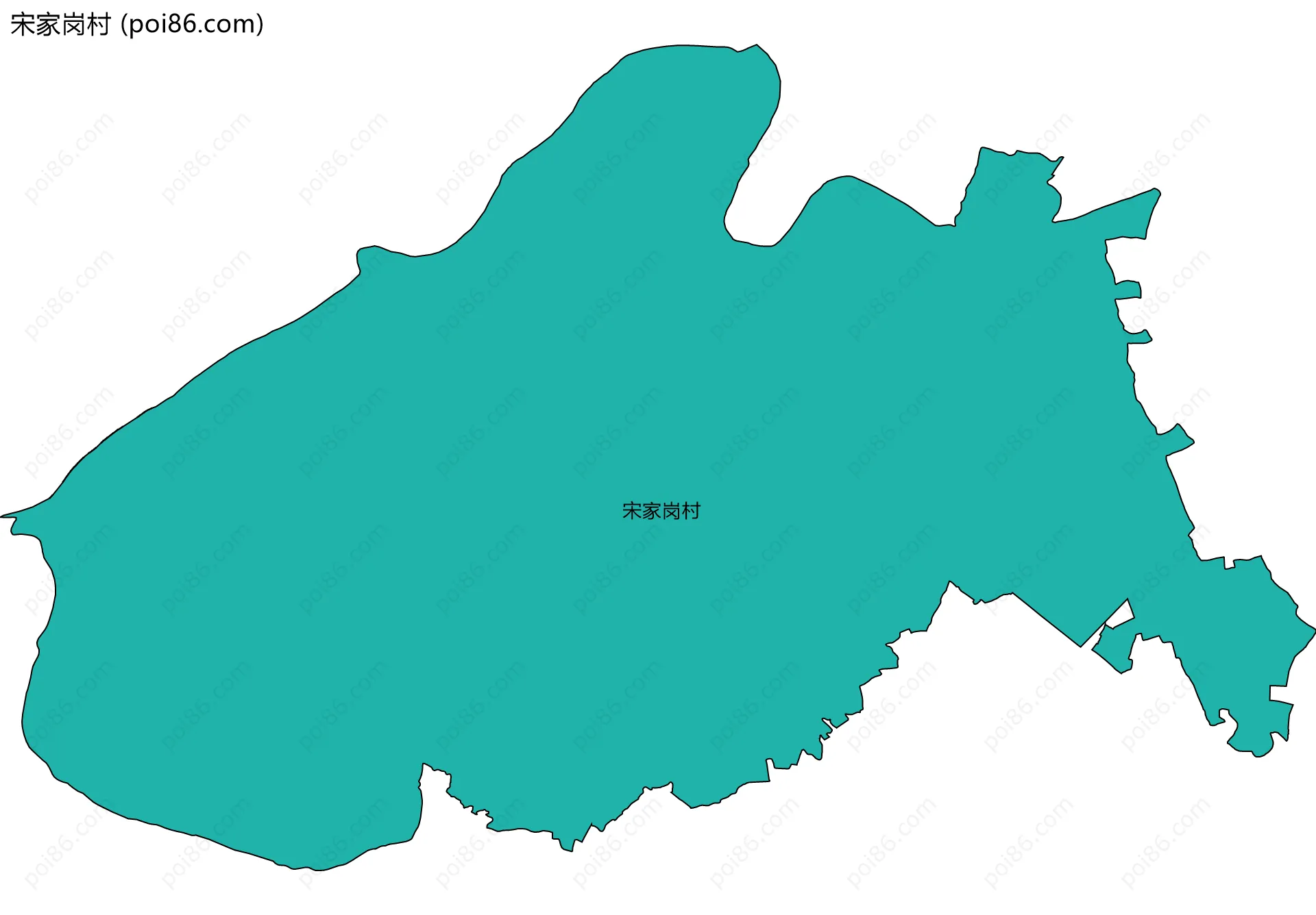 宋家岗村边界地图