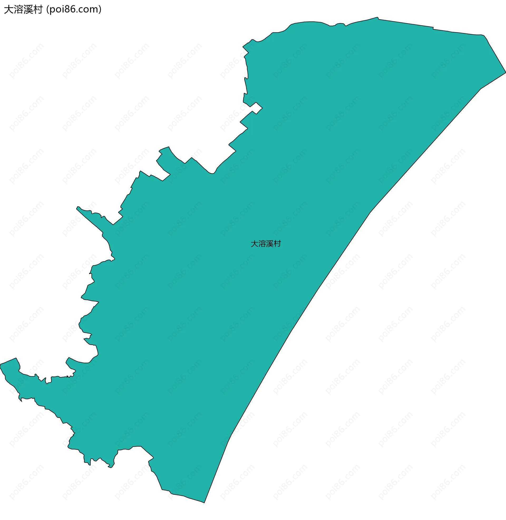 大溶溪村边界地图
