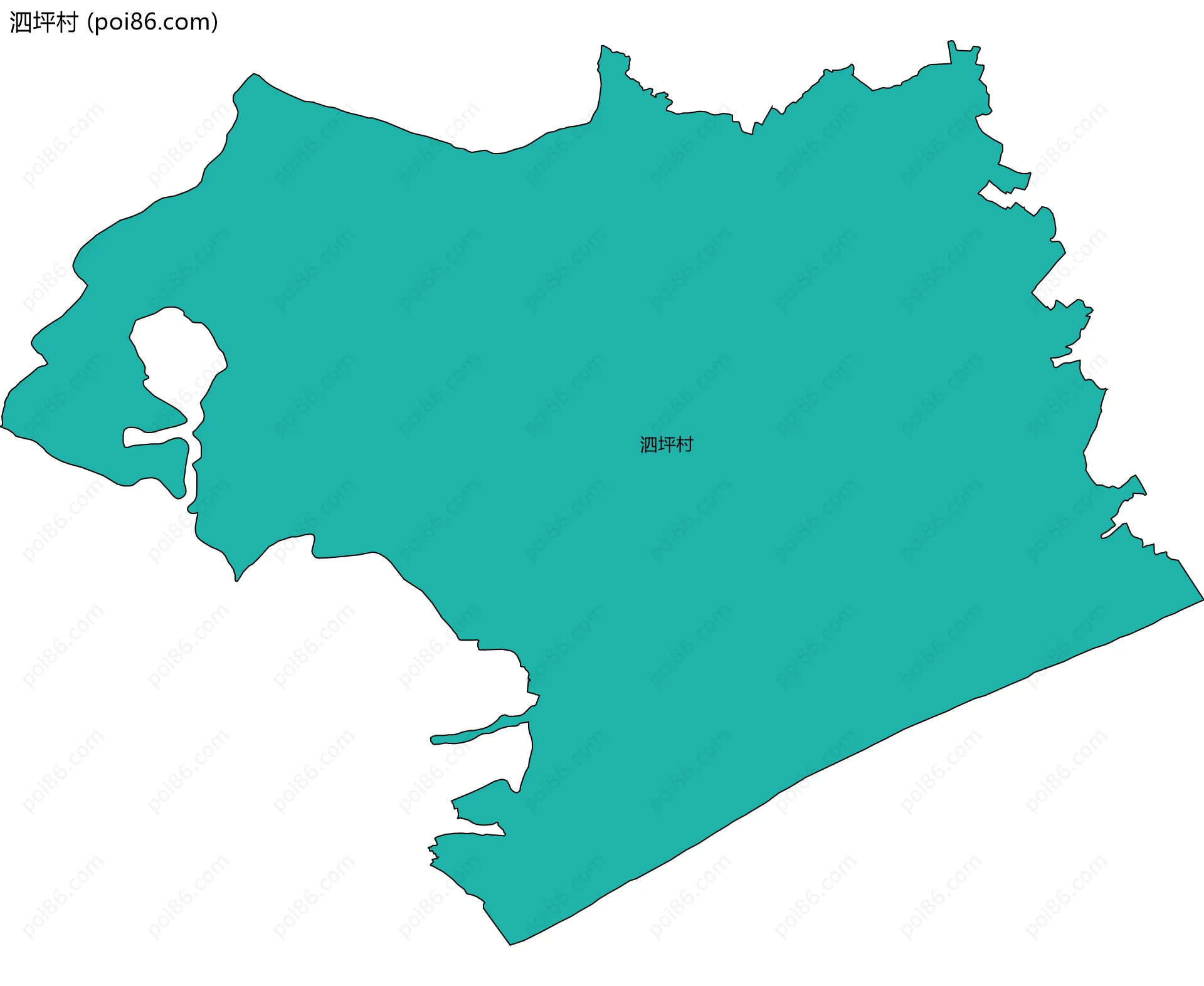 泗坪村边界地图
