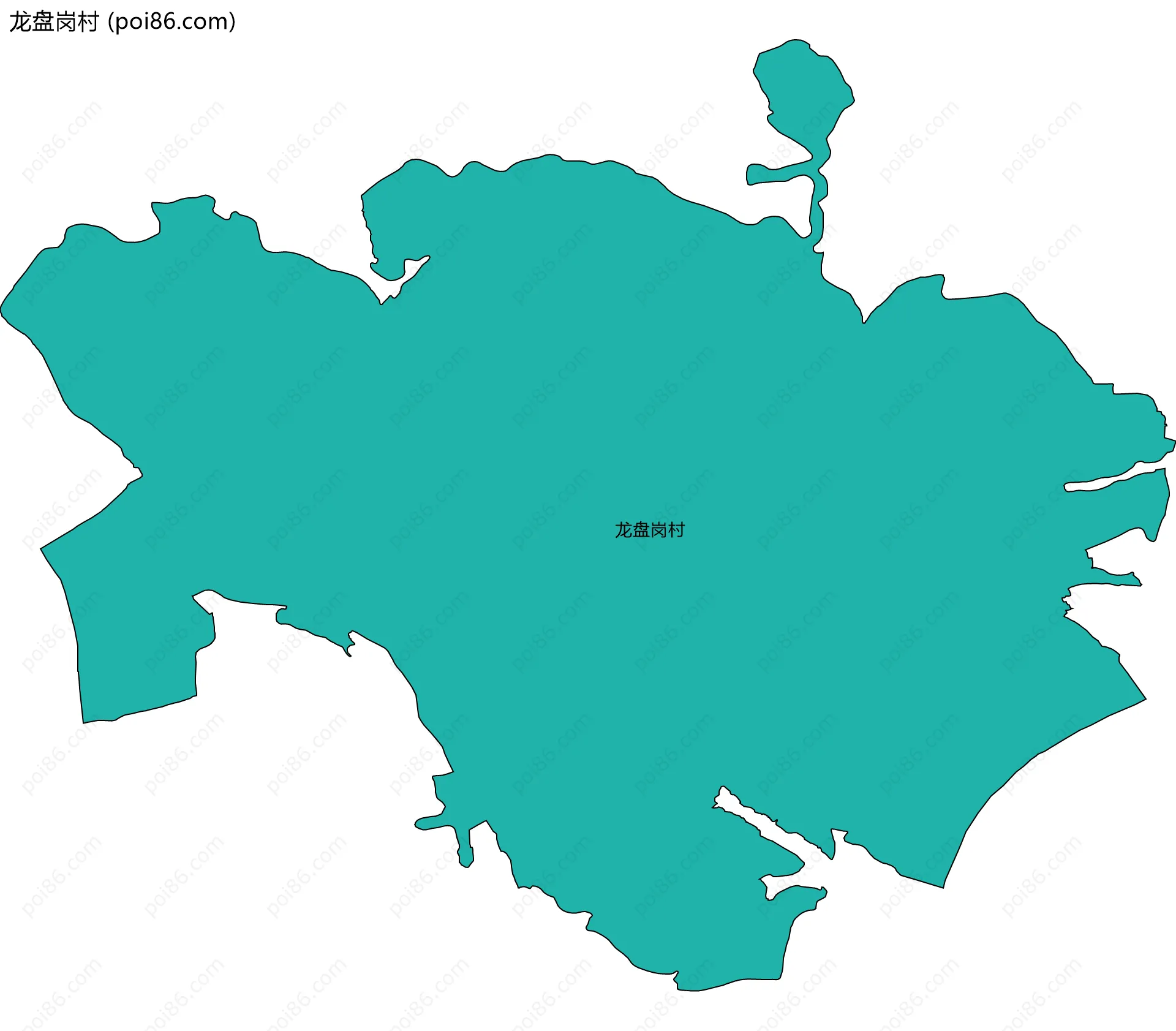 龙盘岗村边界地图