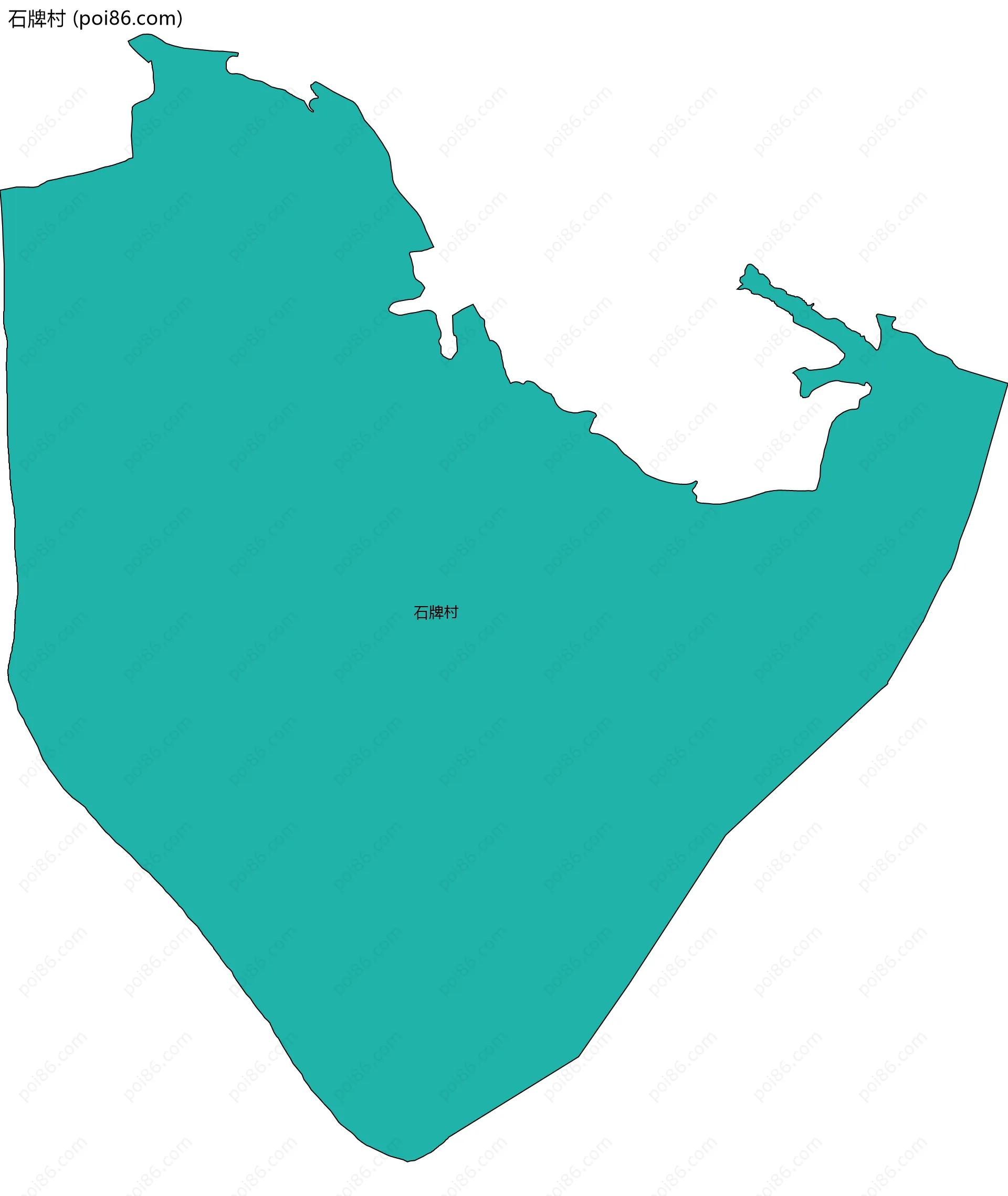 石牌村边界地图