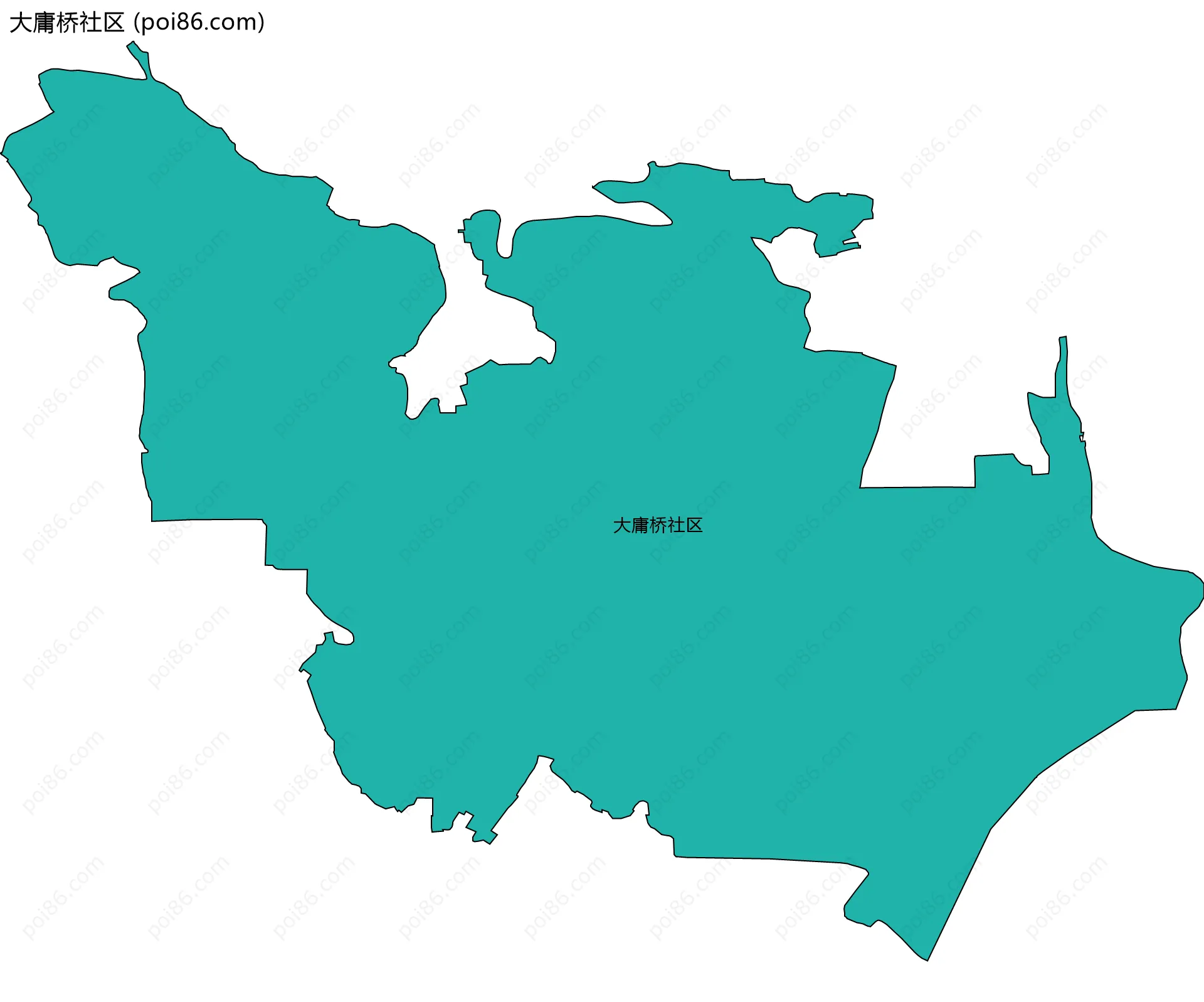 大庸桥社区边界地图