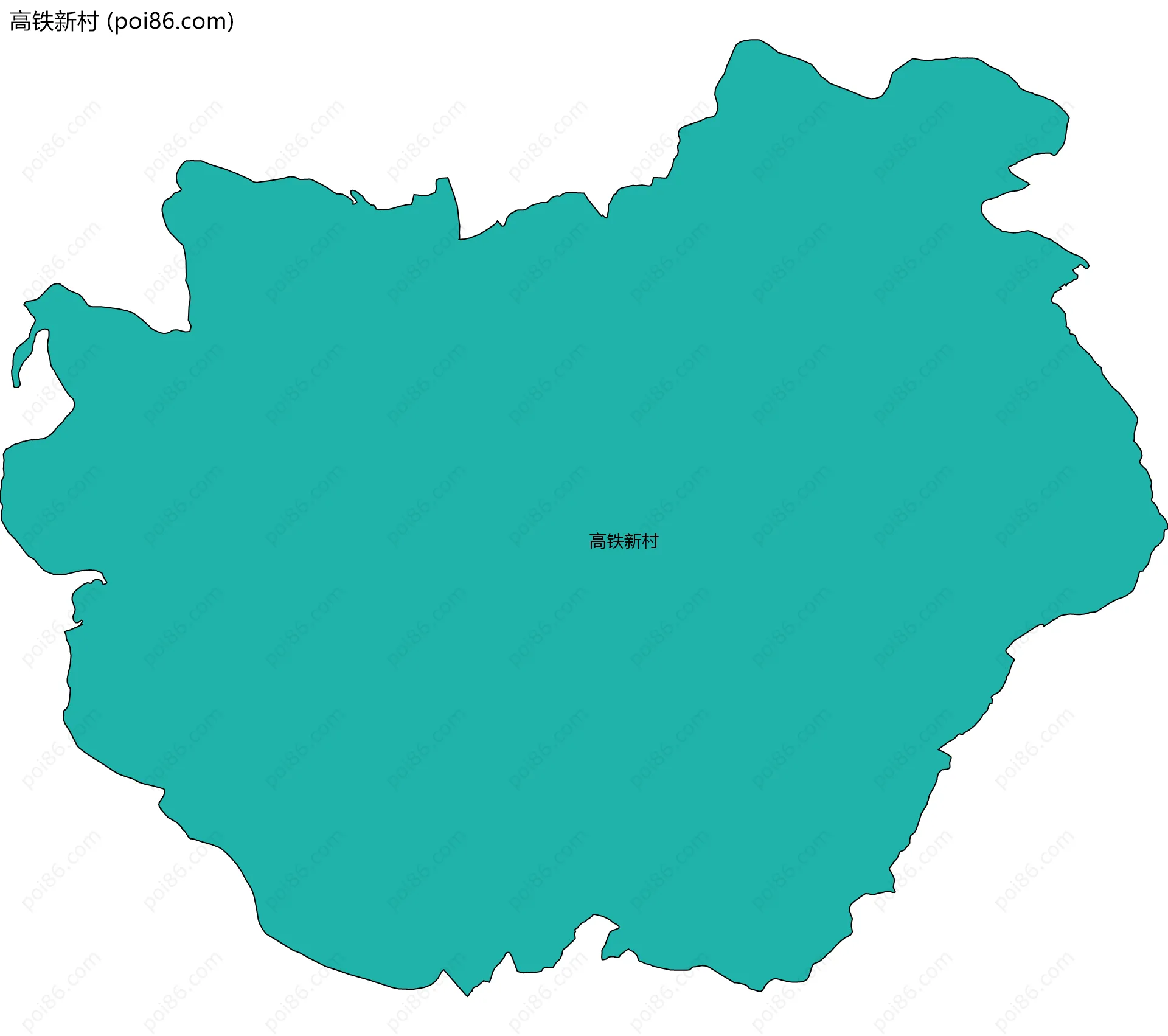 高铁新村边界地图