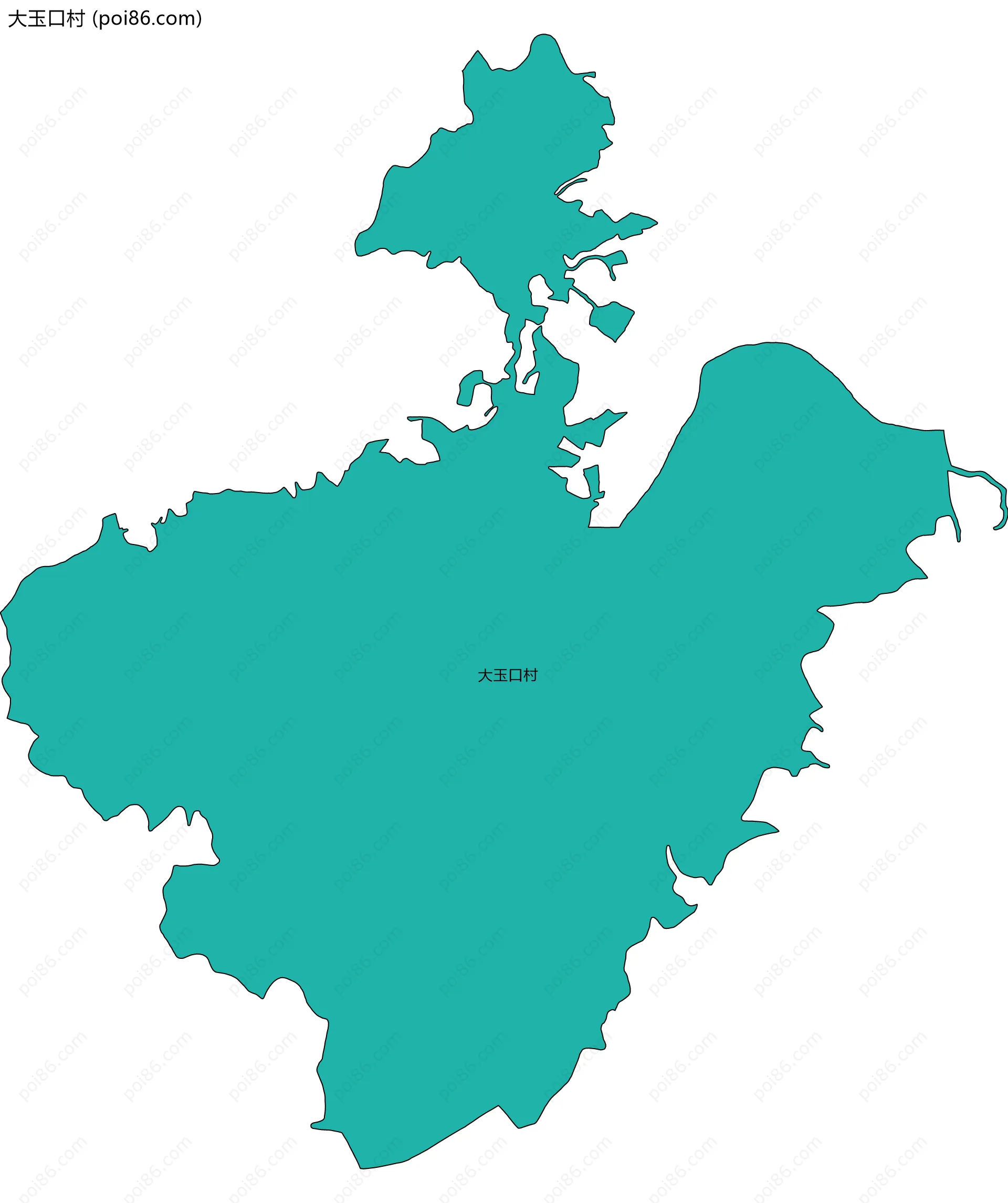 大玉口村边界地图