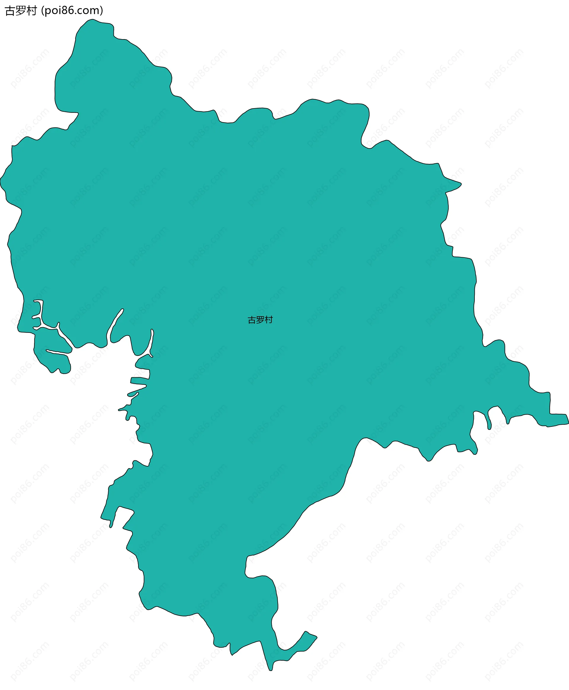 古罗村边界地图