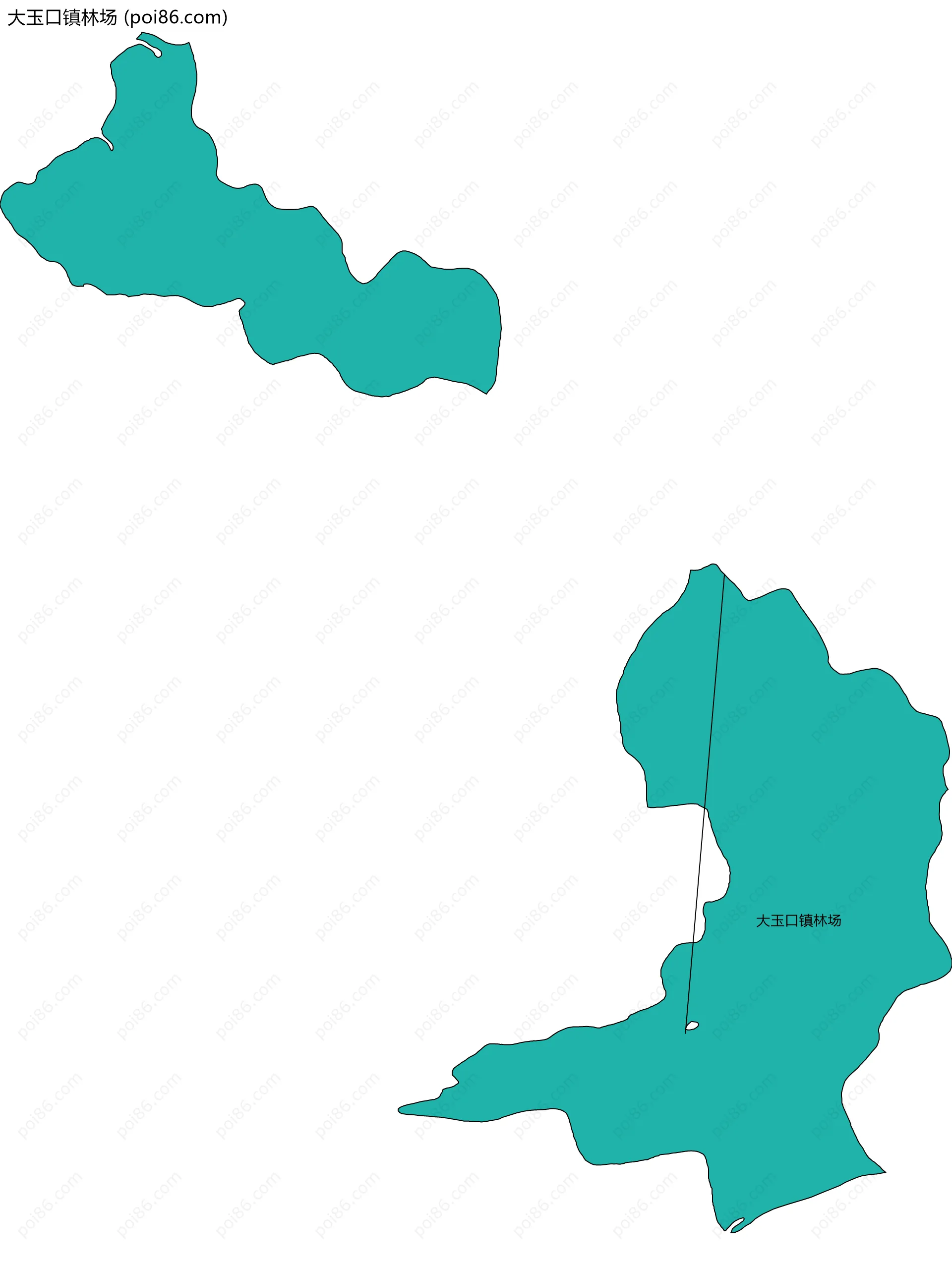 大玉口镇林场边界地图