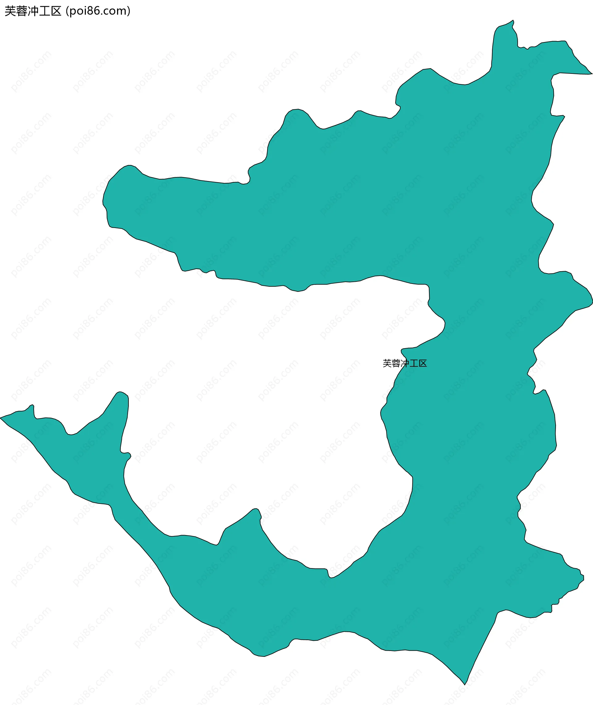 芙蓉冲工区边界地图