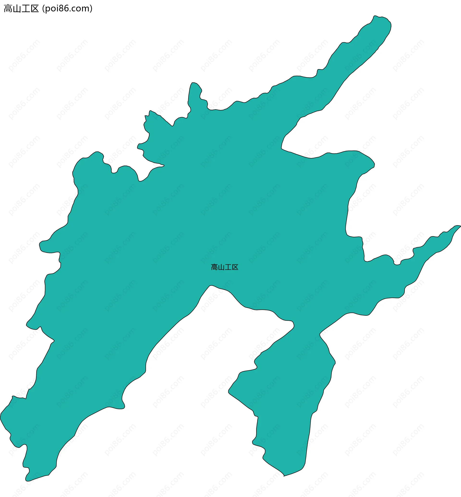 高山工区边界地图