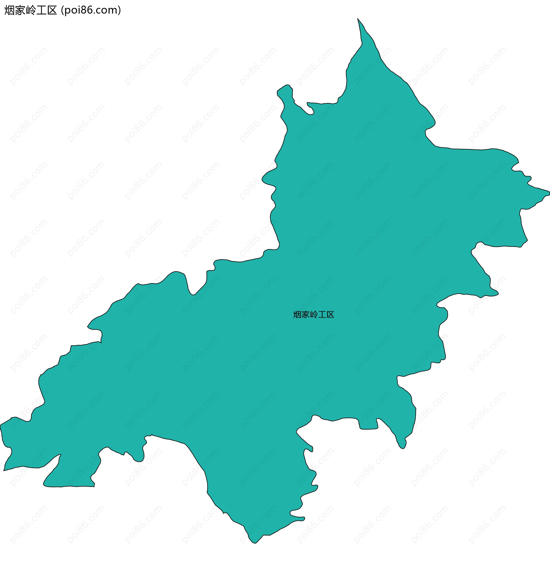 烟家岭工区边界地图