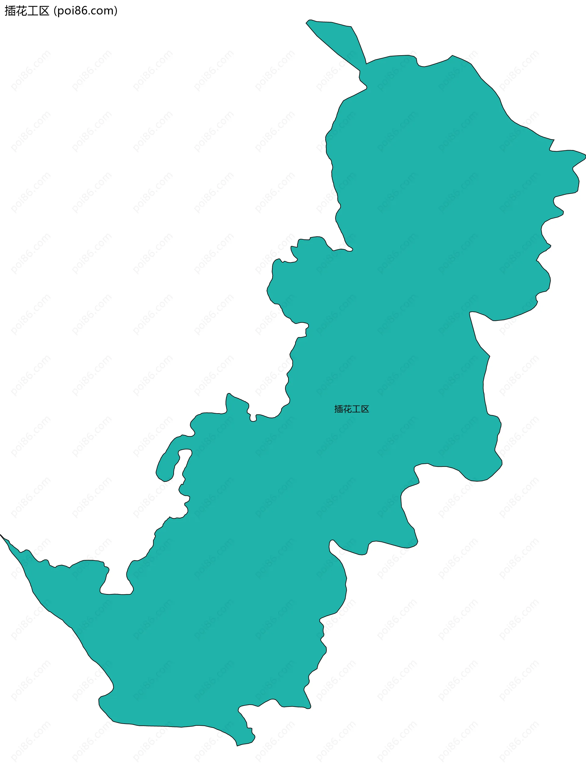 插花工区边界地图