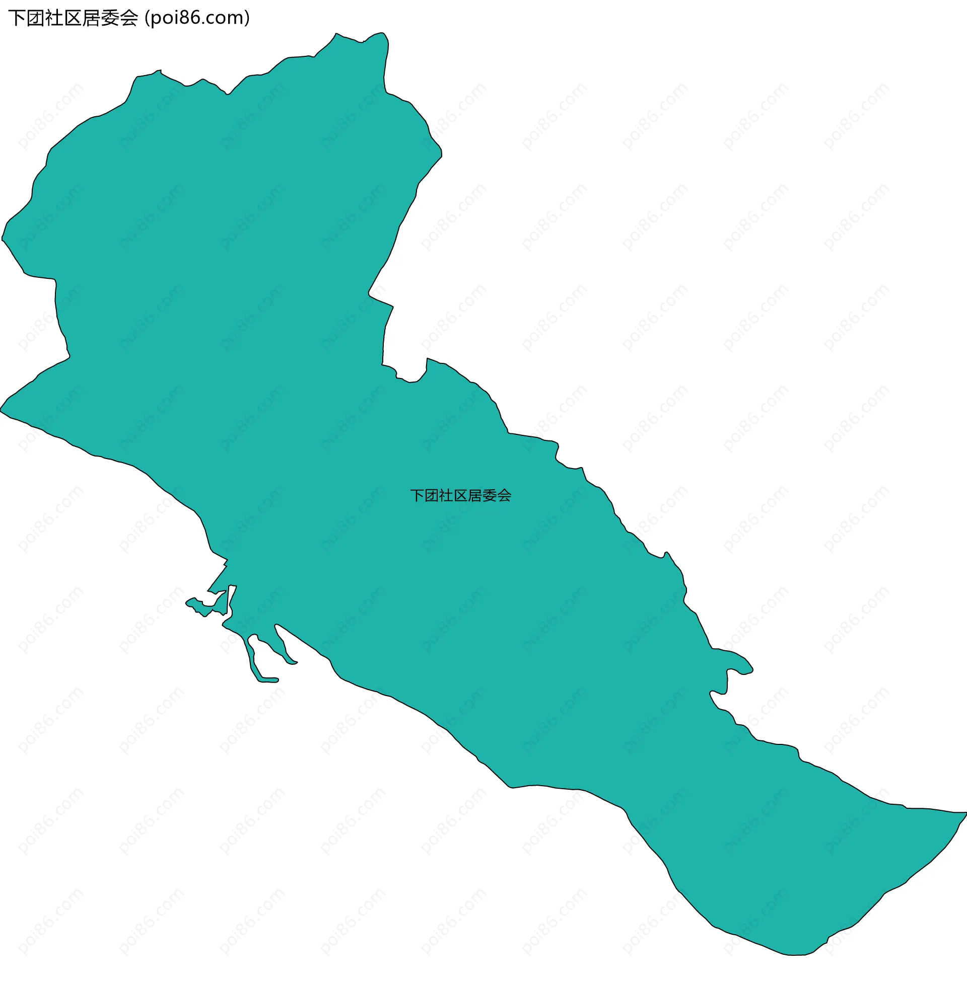 下团社区居委会边界地图