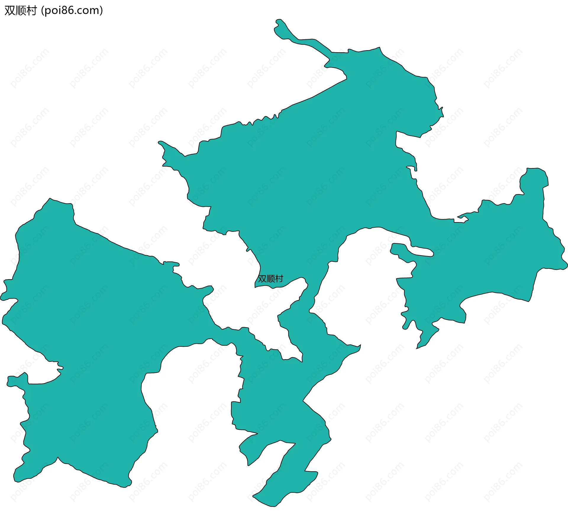 双顺村边界地图