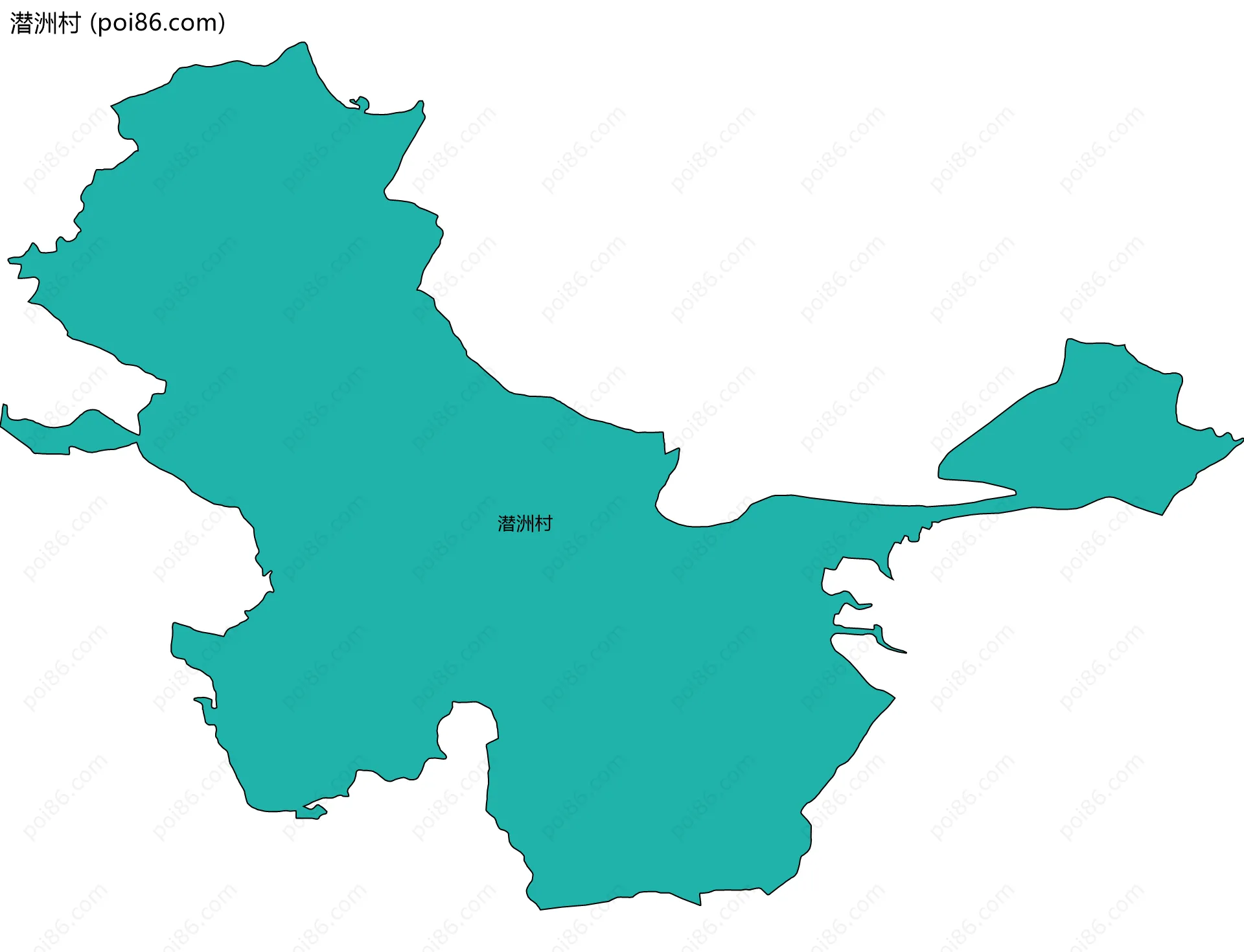 潜洲村边界地图