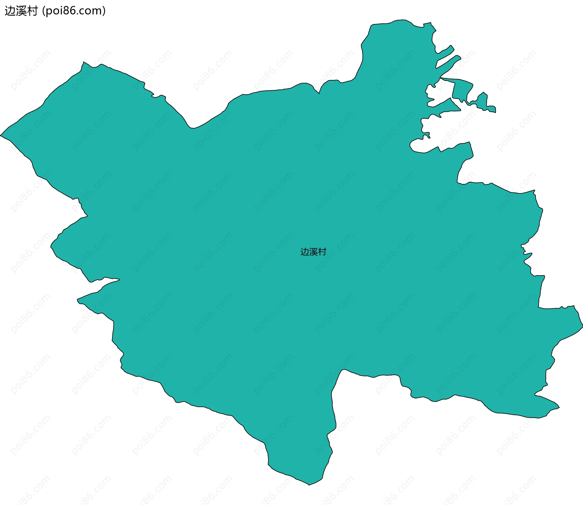 边溪村边界地图