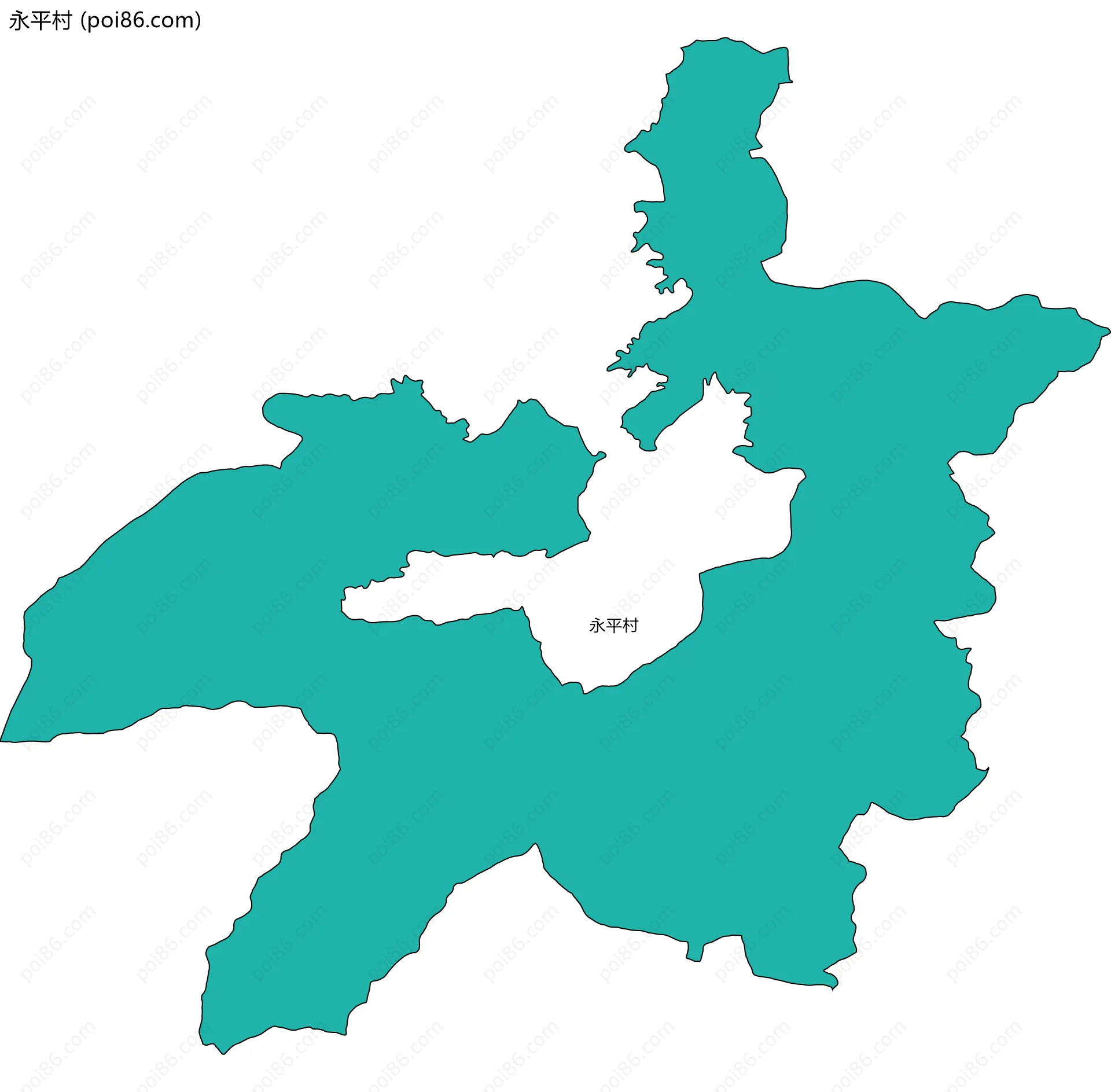 永平村边界地图