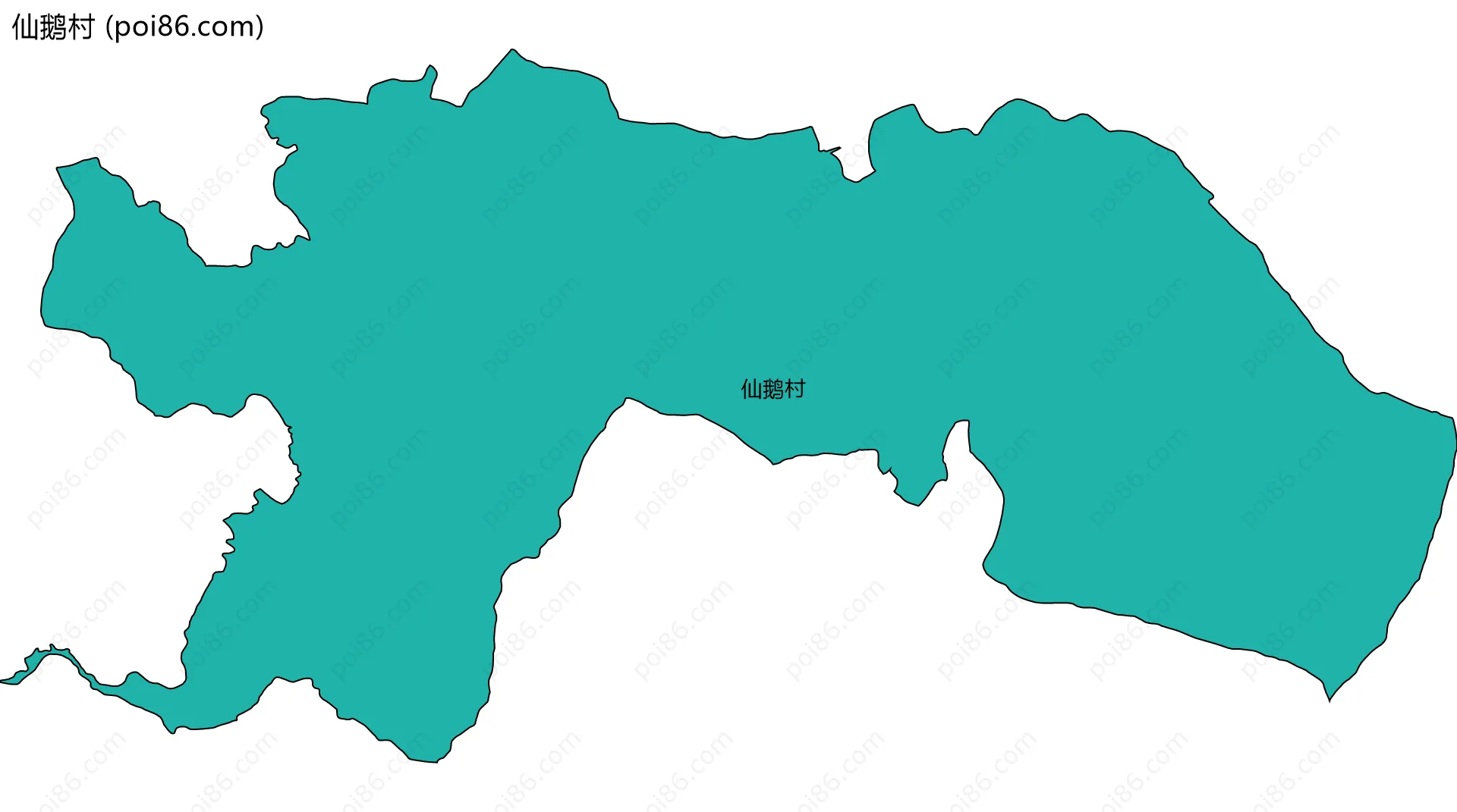 仙鹅村边界地图