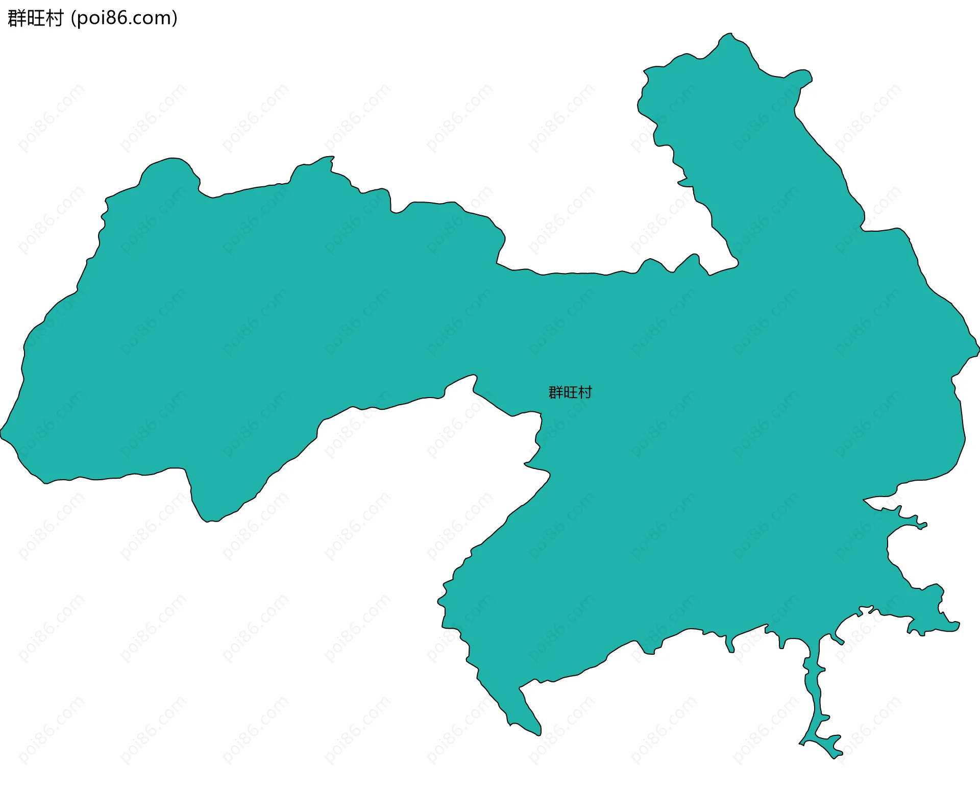 群旺村边界地图