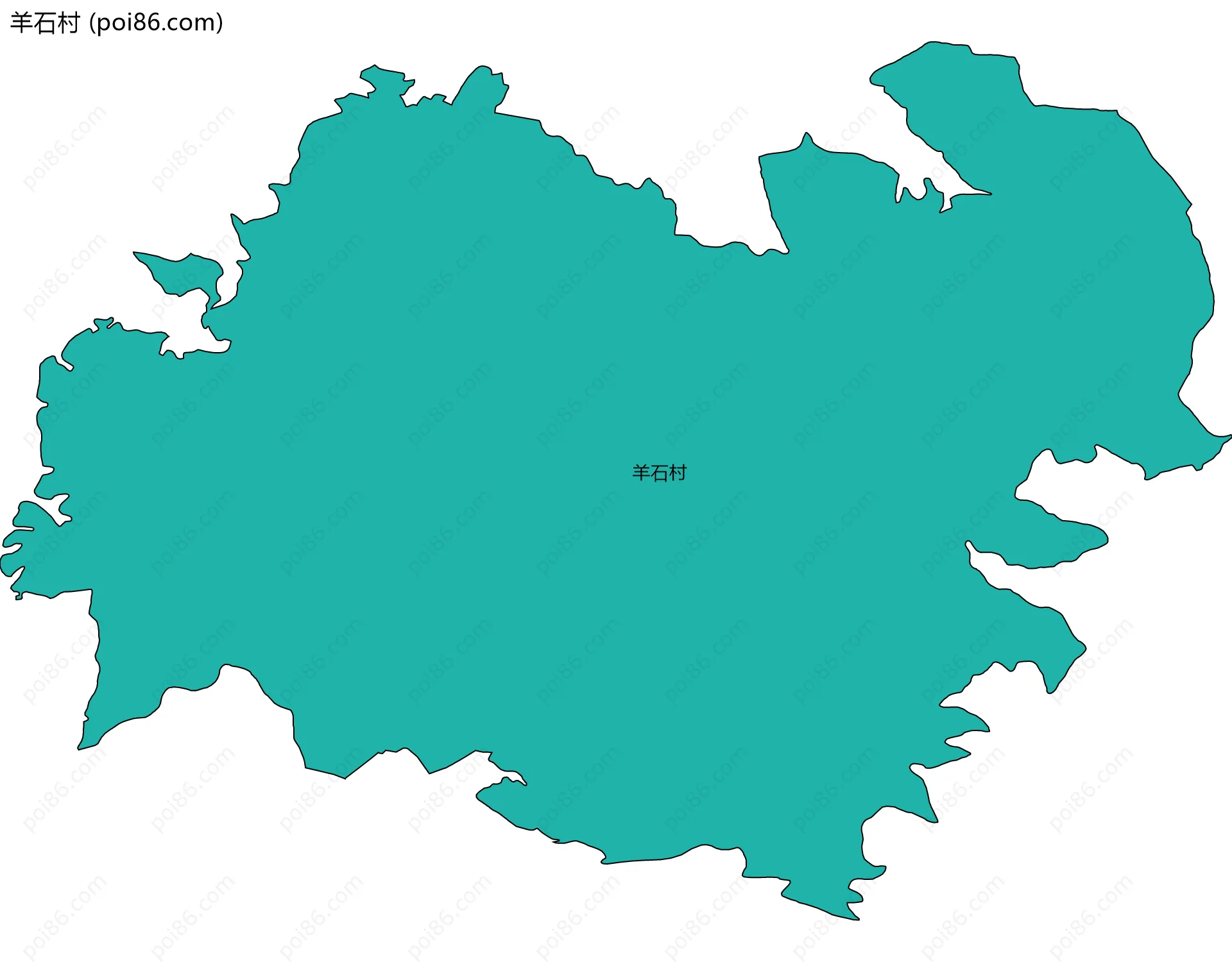 羊石村边界地图