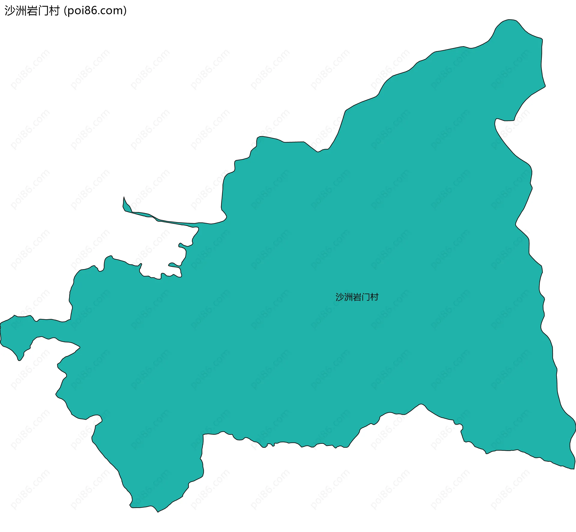 沙洲岩门村边界地图