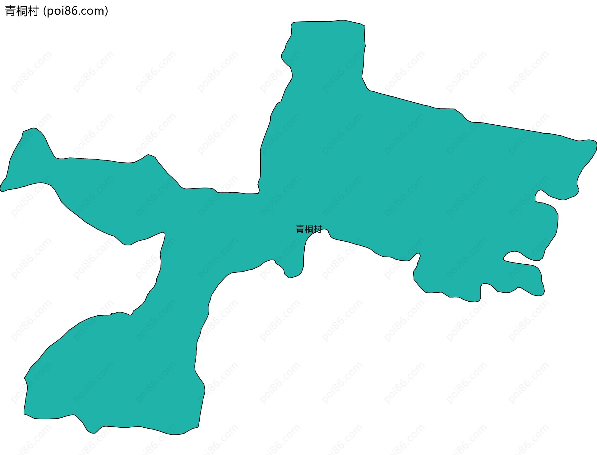 青桐村边界地图