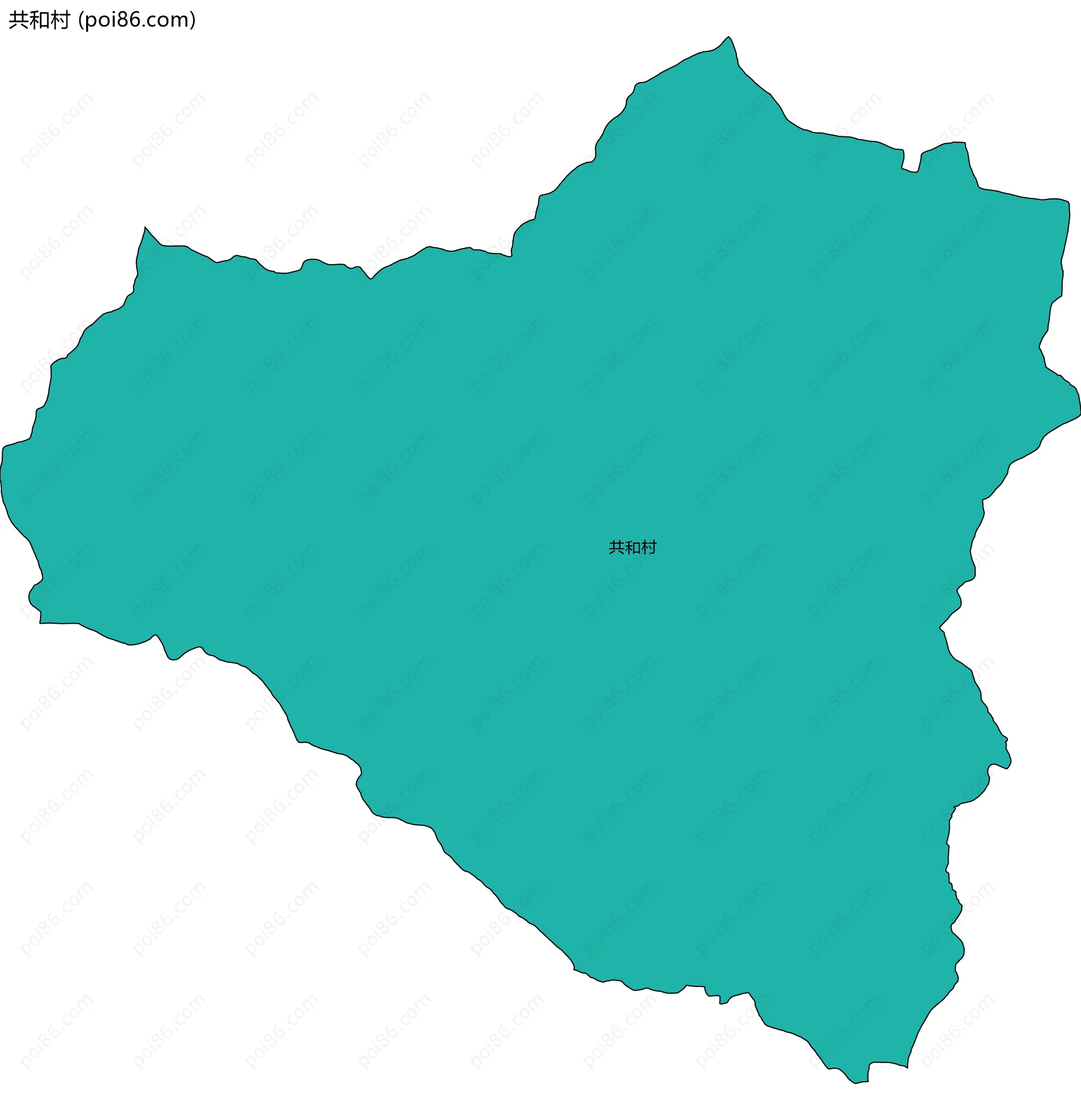 共和村边界地图