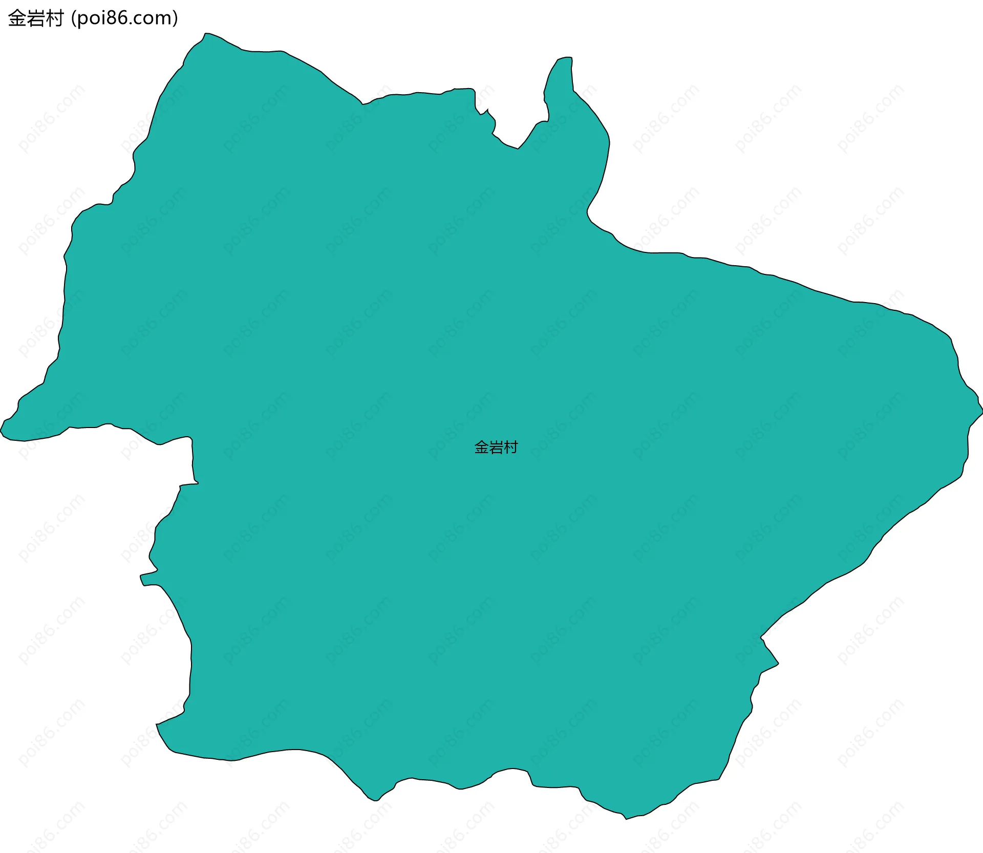 金岩村边界地图