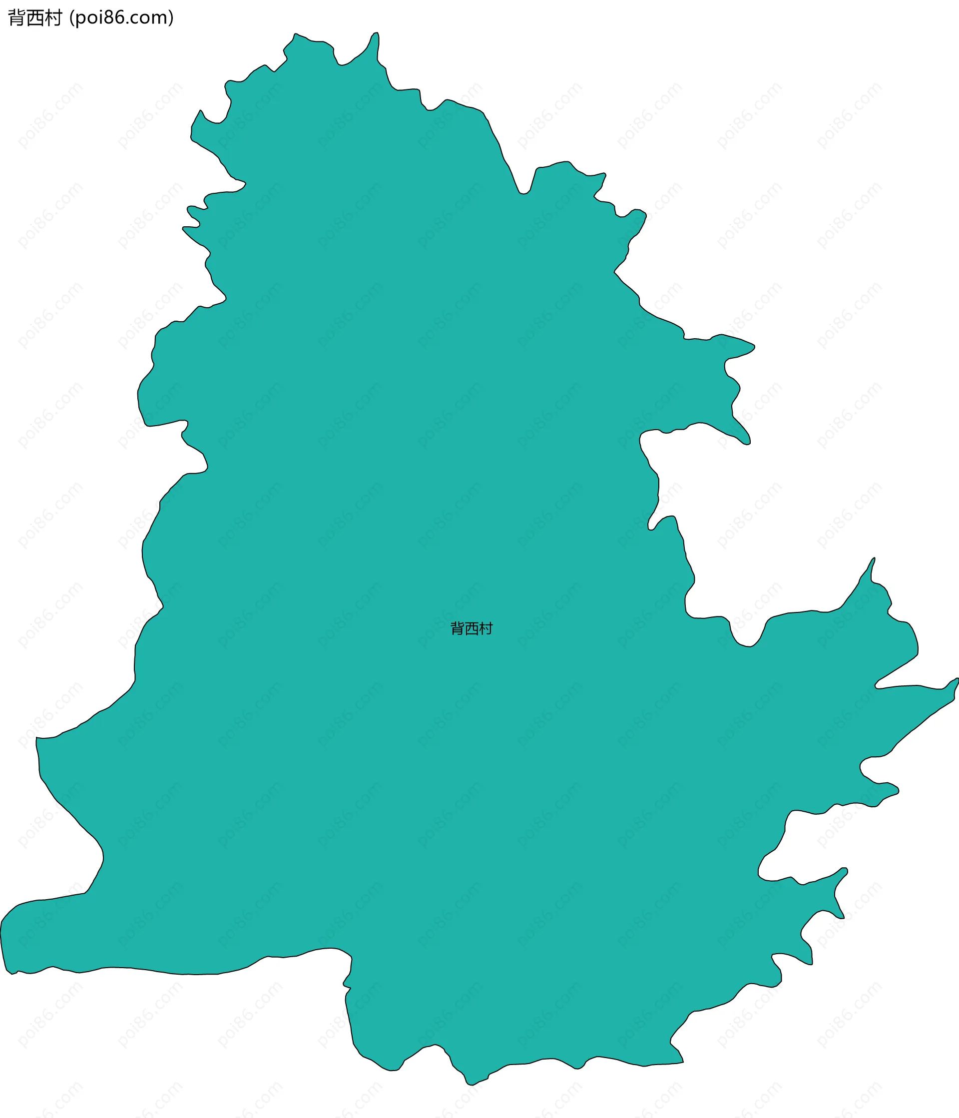 背西村边界地图
