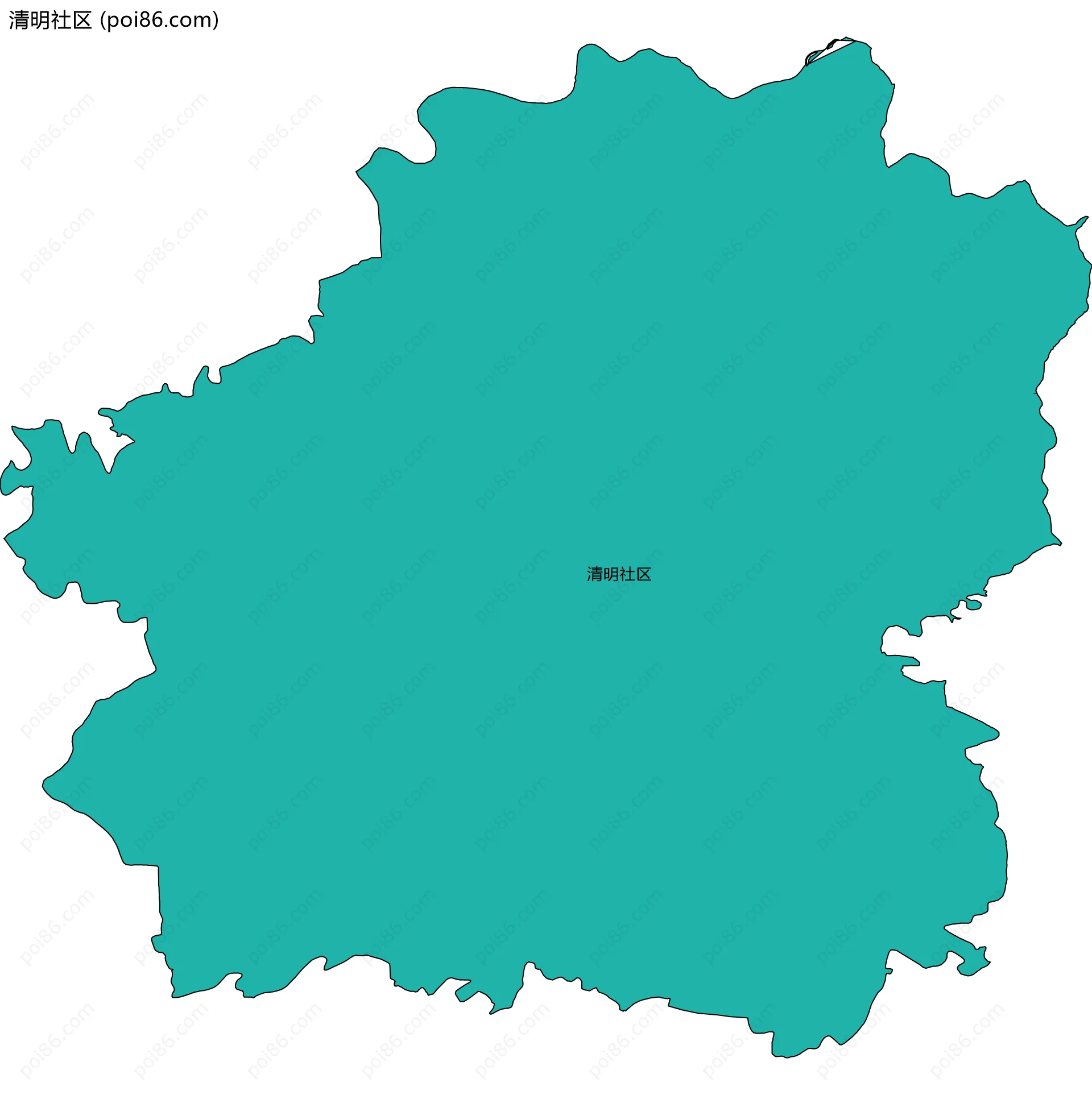 清明社区边界地图
