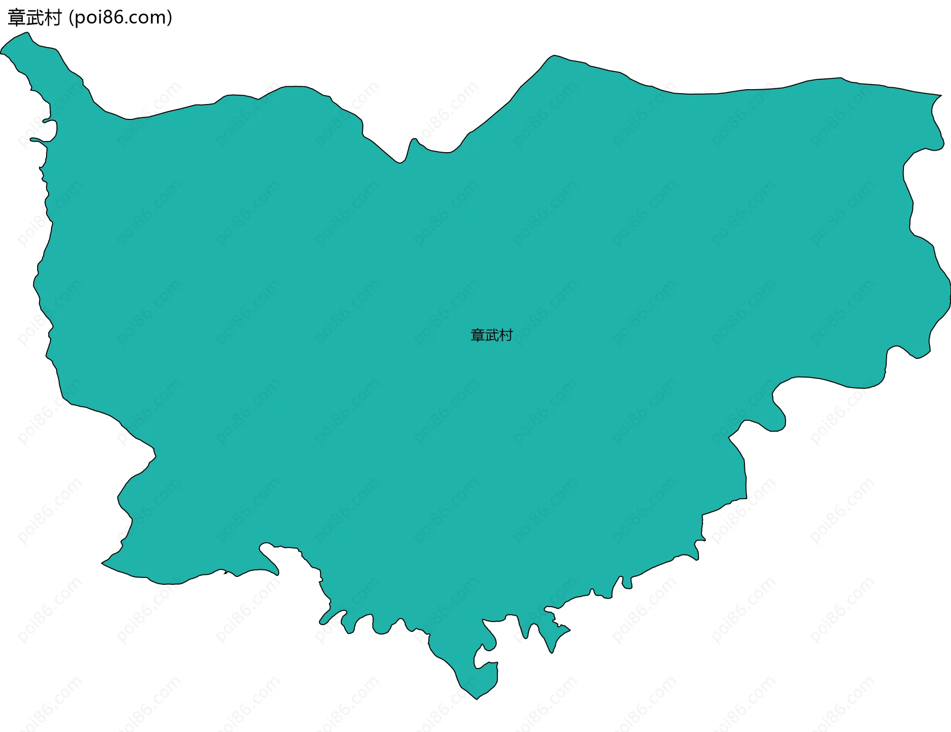 章武村边界地图