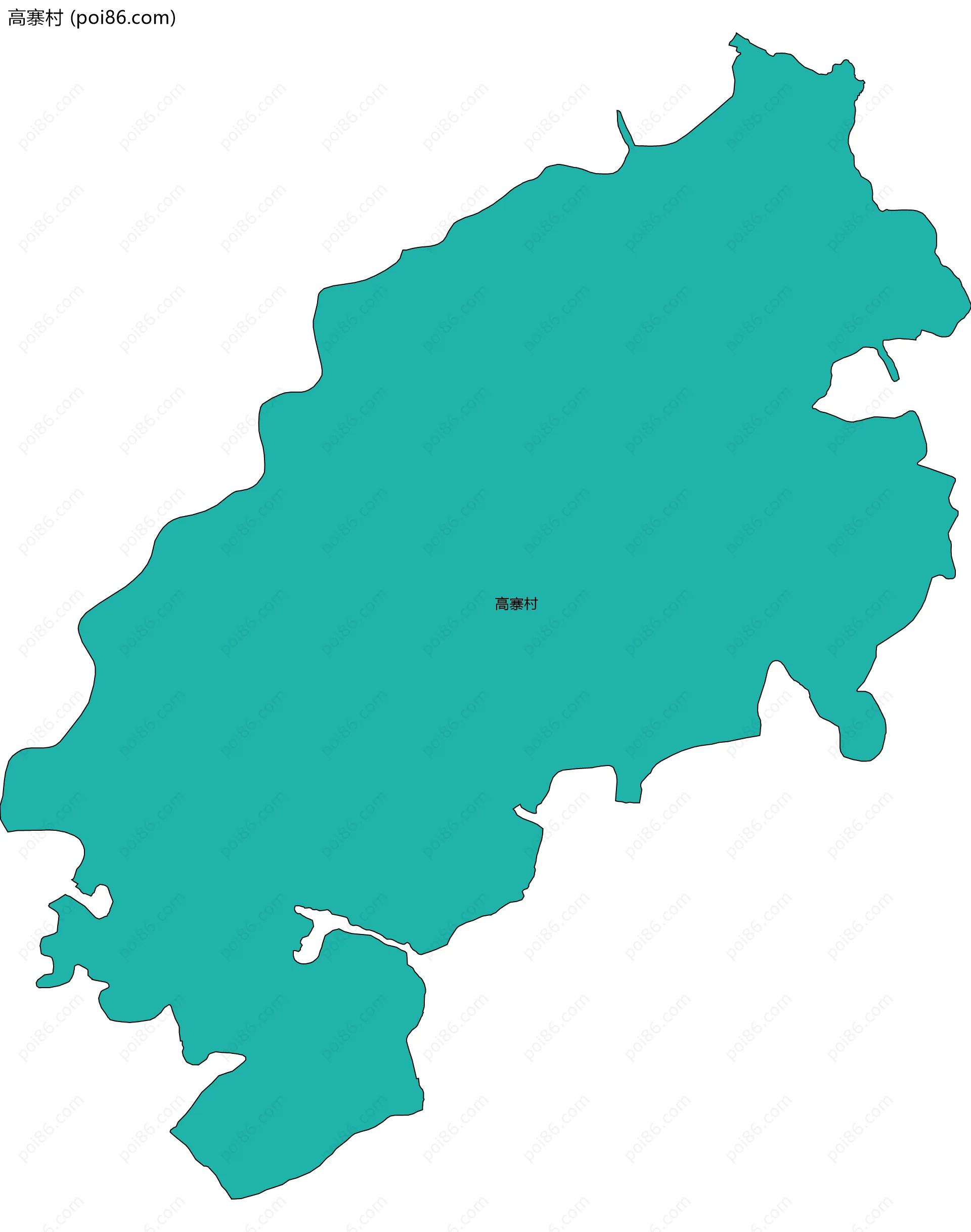 高寨村边界地图