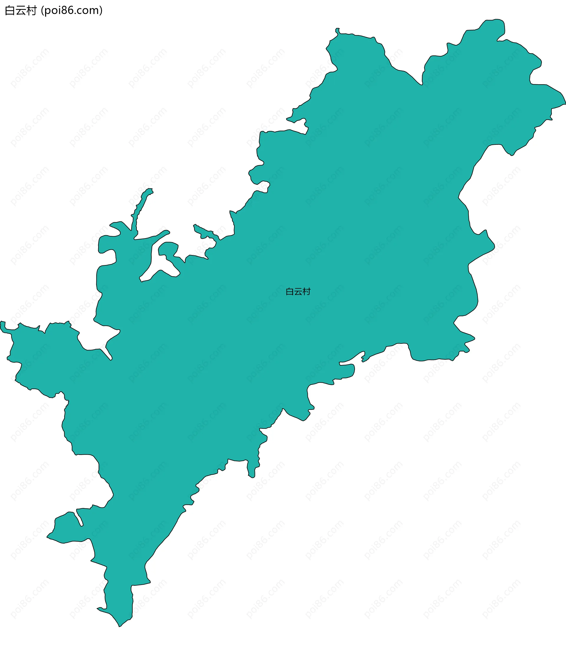 白云村边界地图