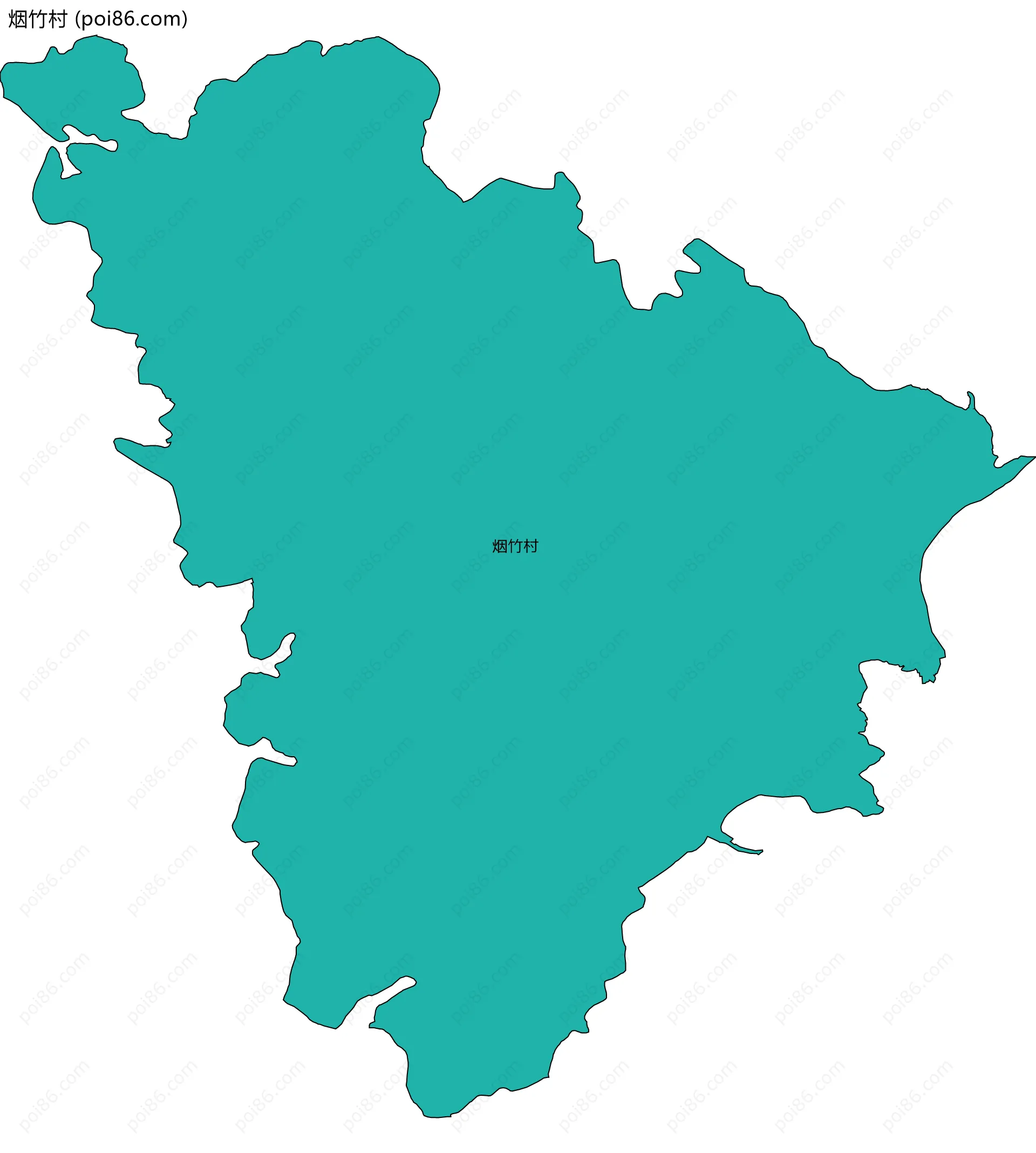 烟竹村边界地图