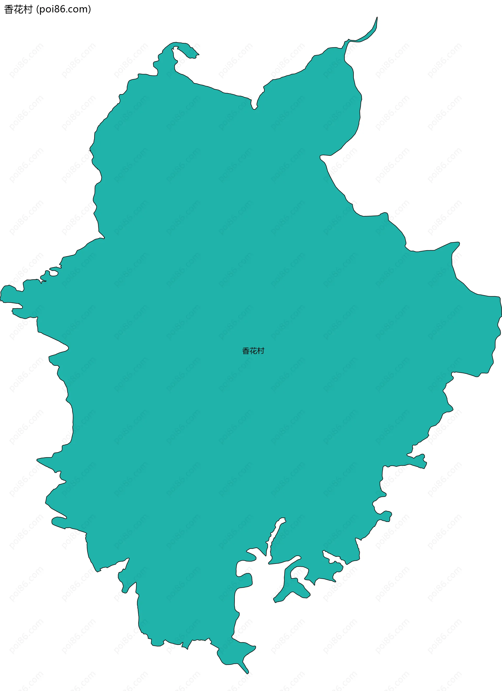 香花村边界地图